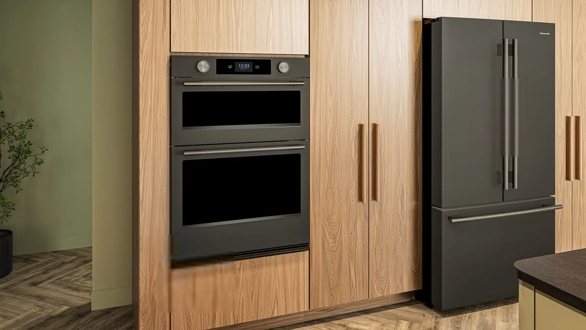 KOEC730SBE KitchenAid 30 Electric Single Oven Microwave Combination Wall Oven - Black Ore-2