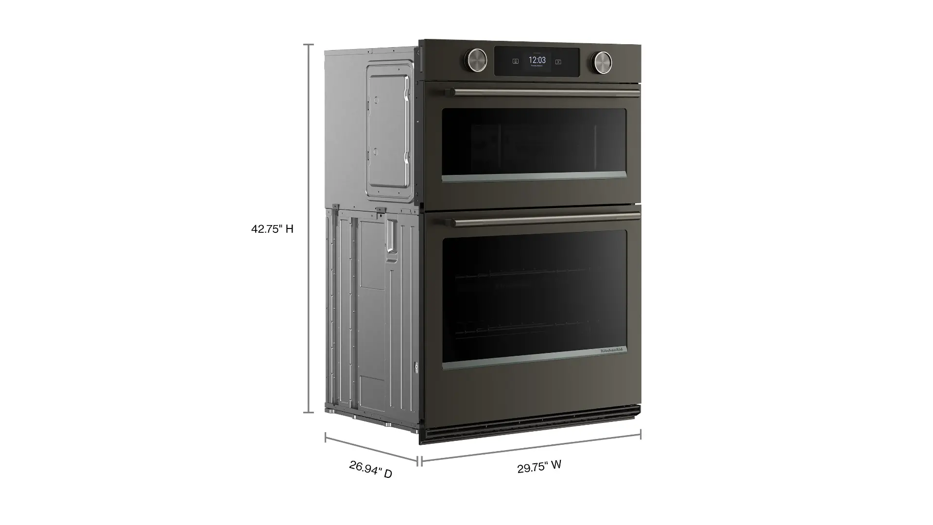 KOEC730SBE KitchenAid 30 Electric Single Oven Microwave Combination Wall Oven - Black Ore-3