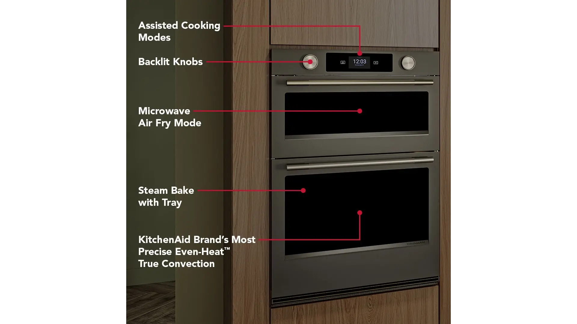 KOEC730SBE KitchenAid 30 Electric Single Oven Microwave Combination Wall Oven - Black Ore-4