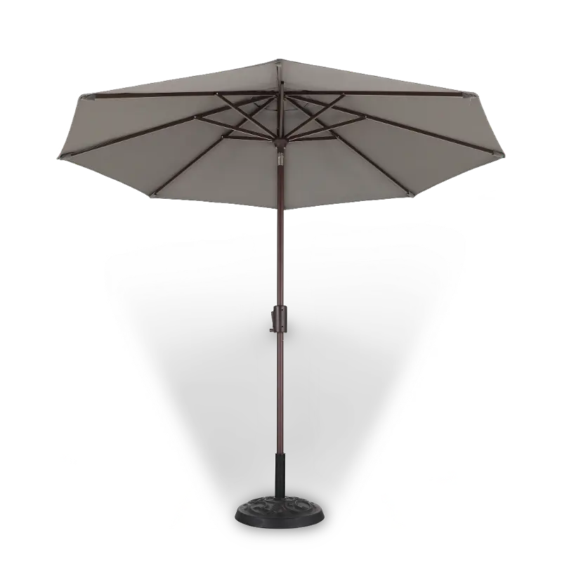 Tac Gray Auto Tilt Patio Umbrella