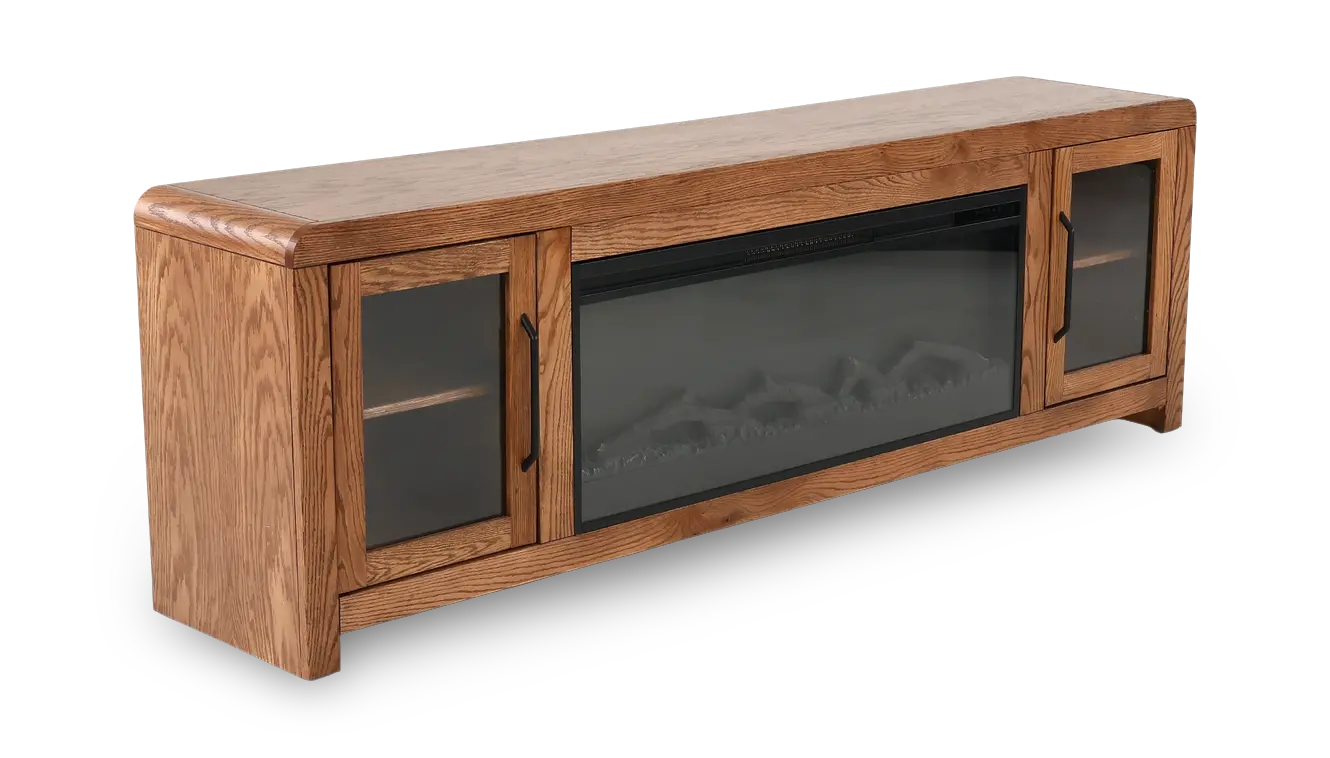 Haven Brown Fireplace TV Stand-4