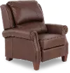 295471/FL152375 Carlton Pecan Brown Leather High-Leg Recliner
