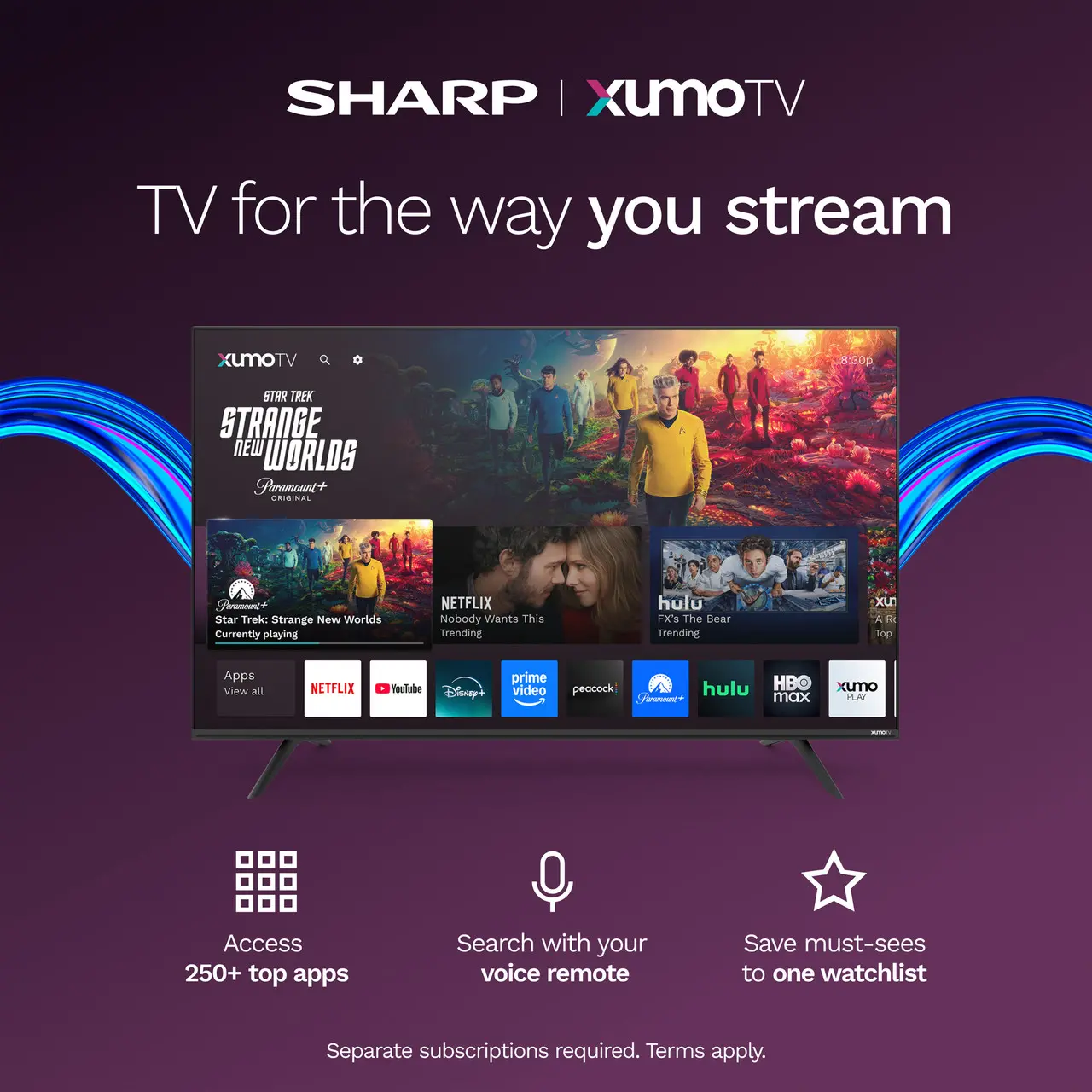 4T-C55HP7050U Sharp 55 Class AQUOS QLED 4K Ultra HD Smart Xumo TV-2