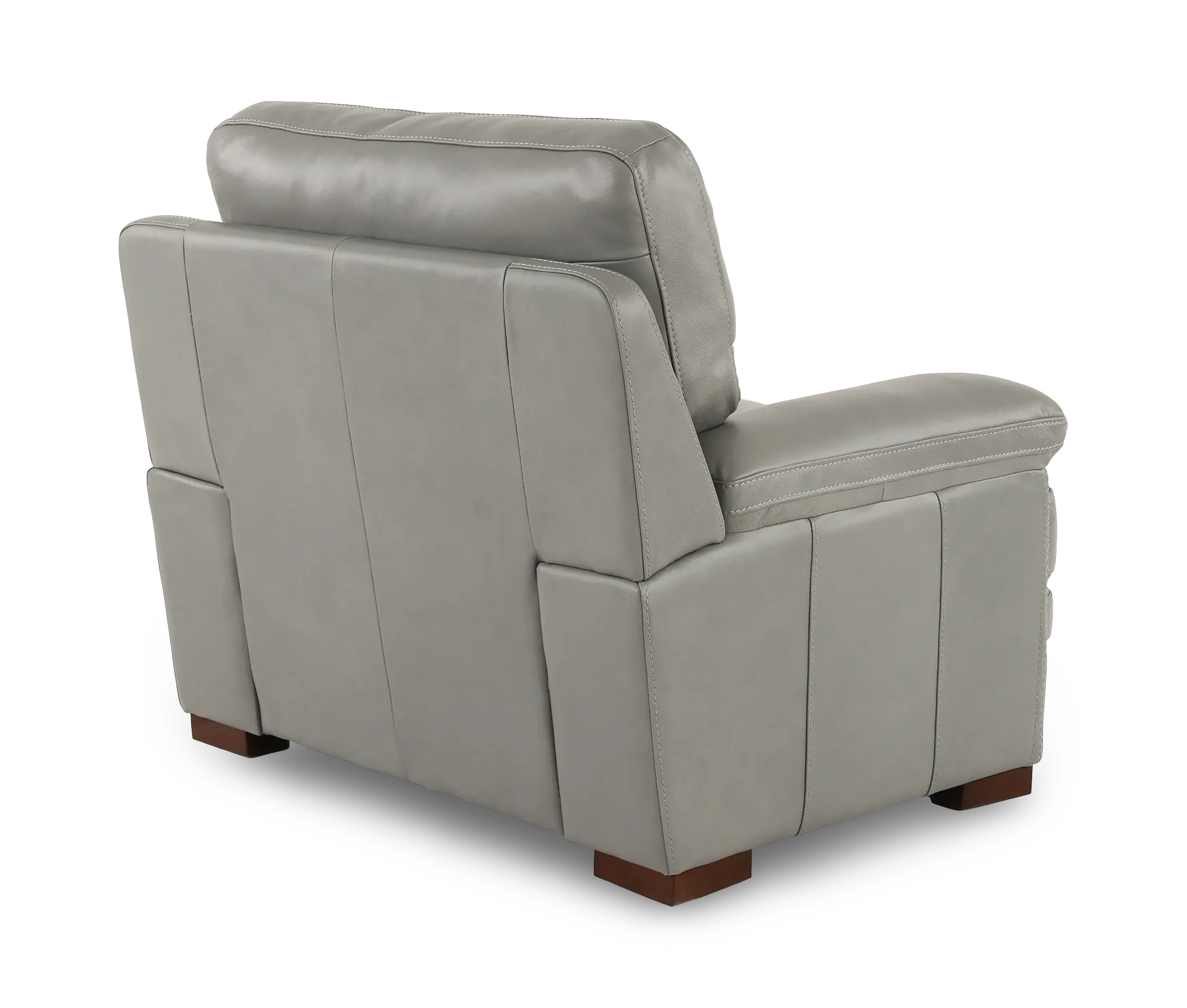 David Pebble Gray Leather Chair-6