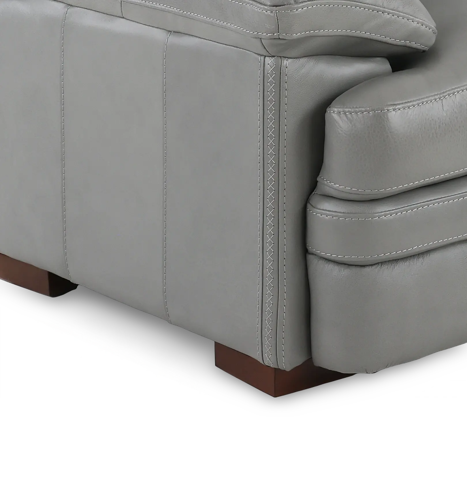 David Pebble Gray Leather Chair-8