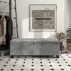 EC-BN2402GY Cole Gray Upholstered Linen Storage Bench