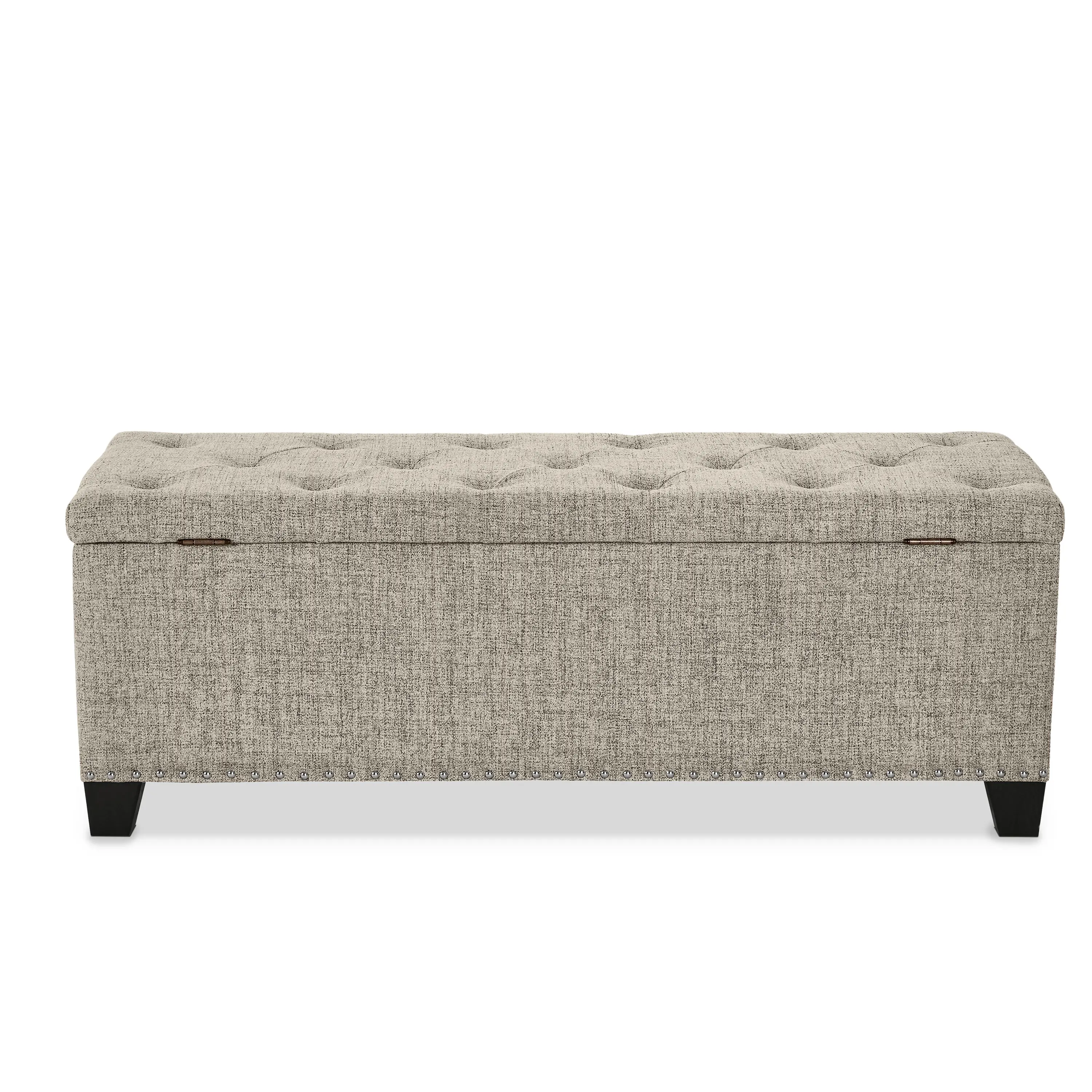 EC-BN2402LB Cole Brown Upholstered Linen Storage Bench-5