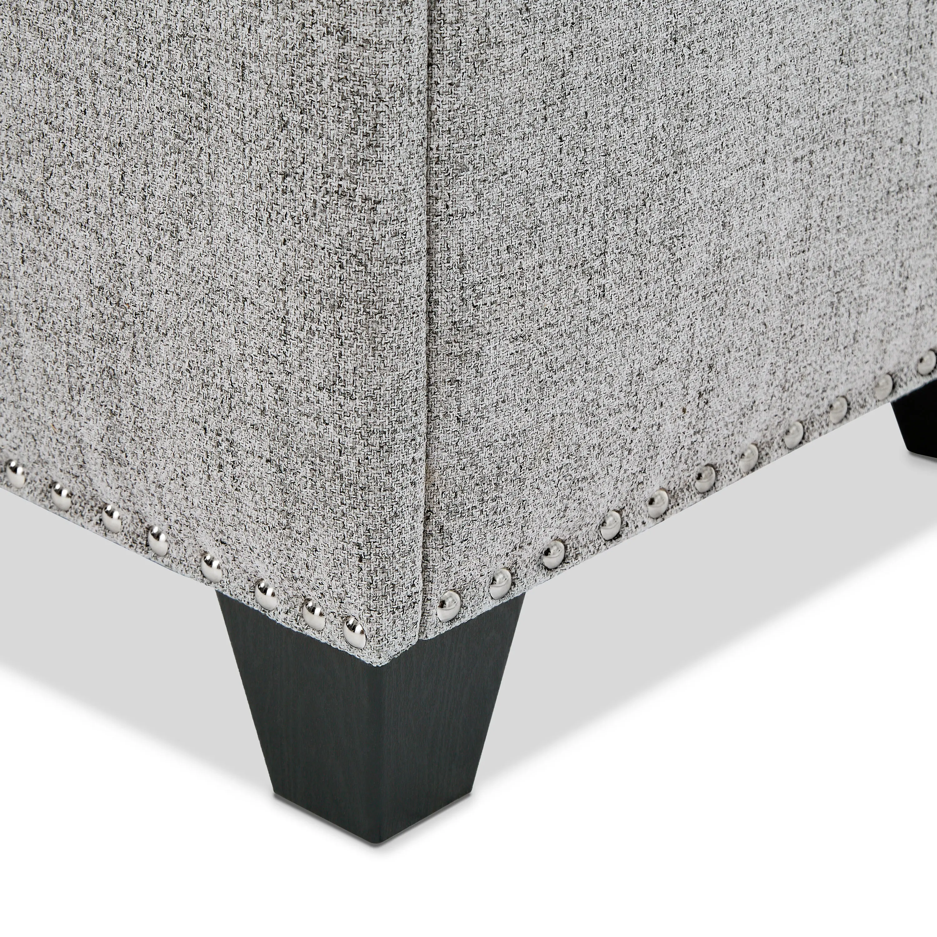EC-BN2402LG Cole Light Gray Upholstered Linen Storage Bench-9