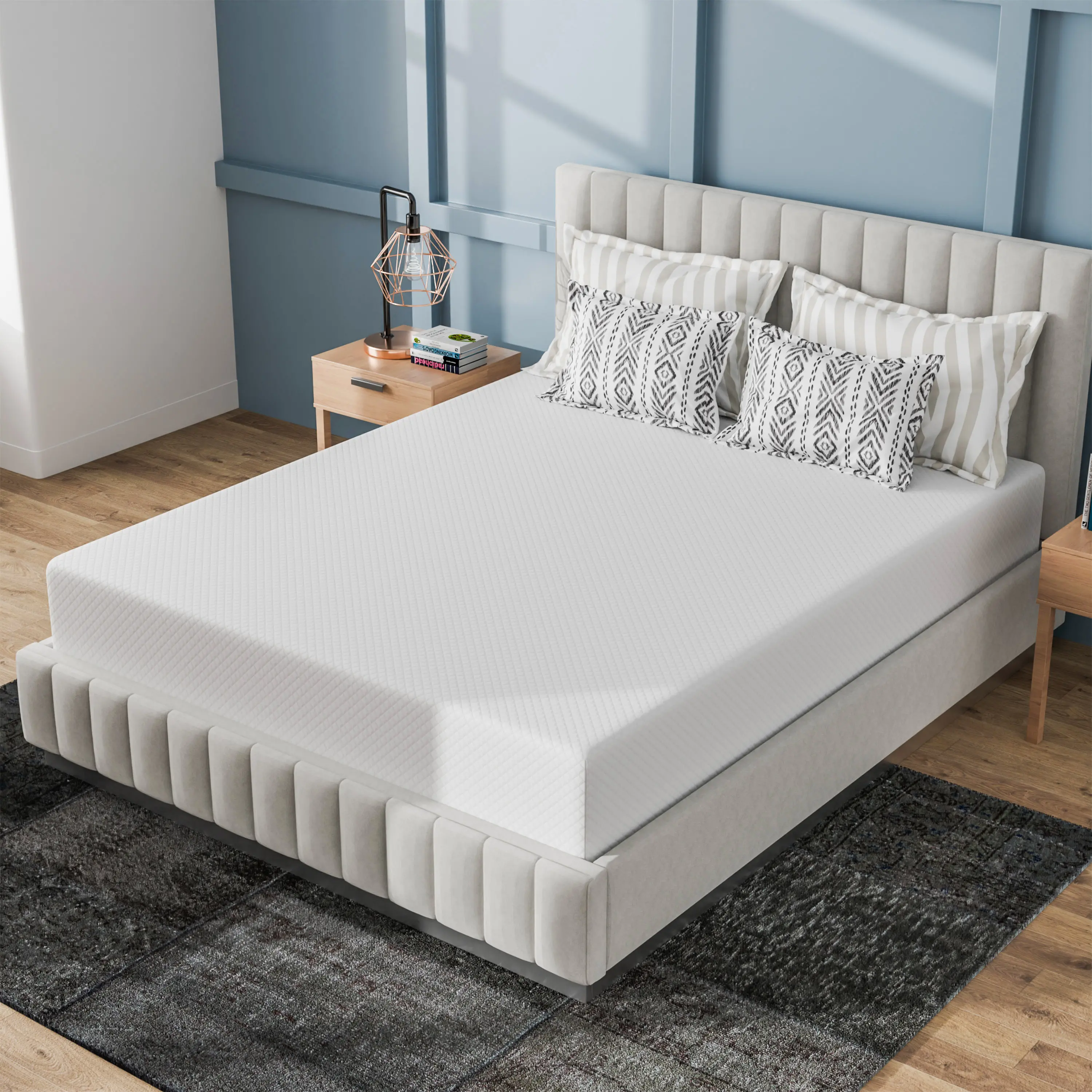 004L-MT004-Q Zinnia 12-inch Hypoallergenic Gel Memory Foam Queen Mattress-2