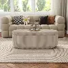 EC-BN2403PK Elyndra Beige Pink Chenille Oval Storage Bench