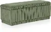 EC-BN2404GR Elyndra Green Chenille Rectangular Storage Bench