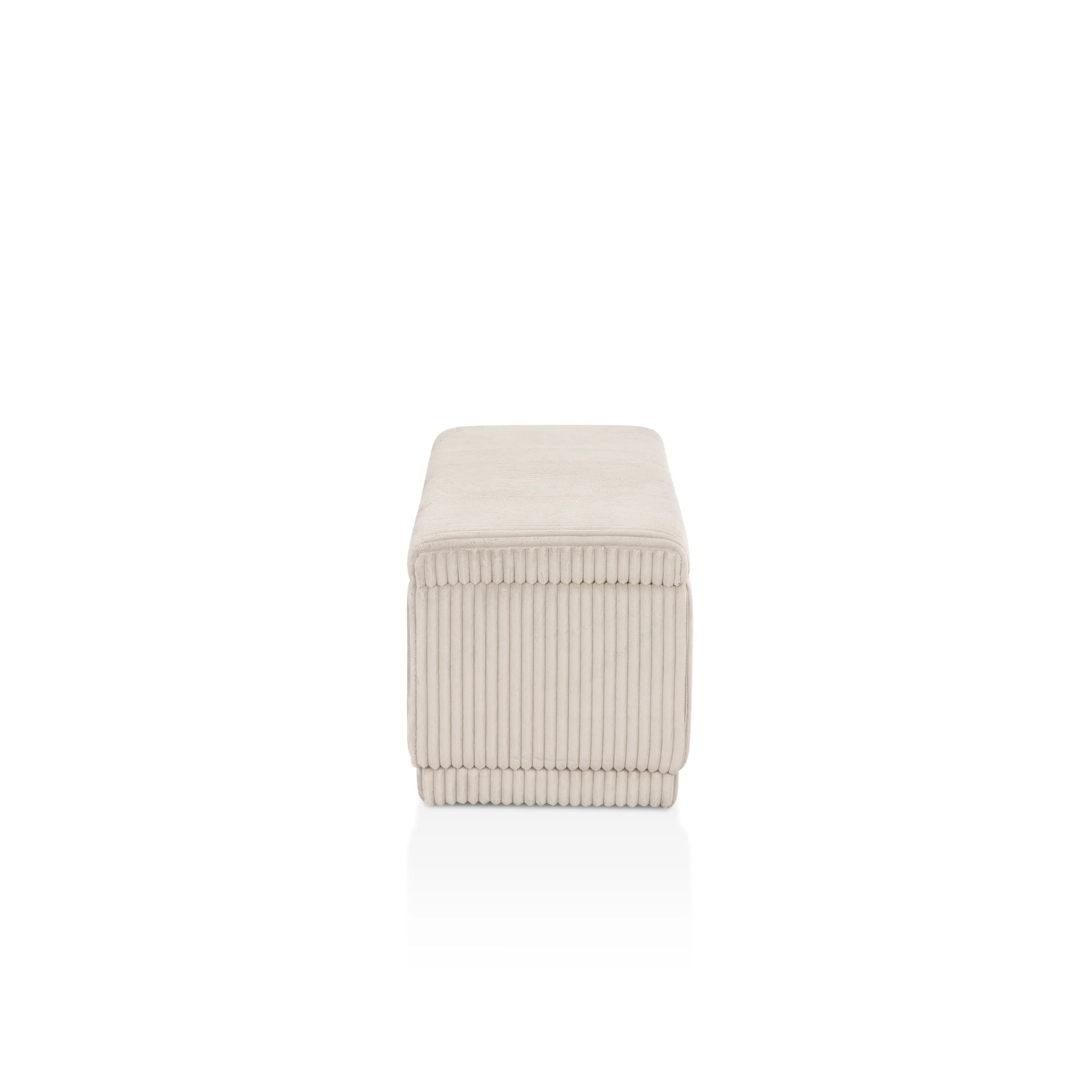 EC-BN2404PK Elyndra Beige Pink Chenille Rectangular Storage Bench-5