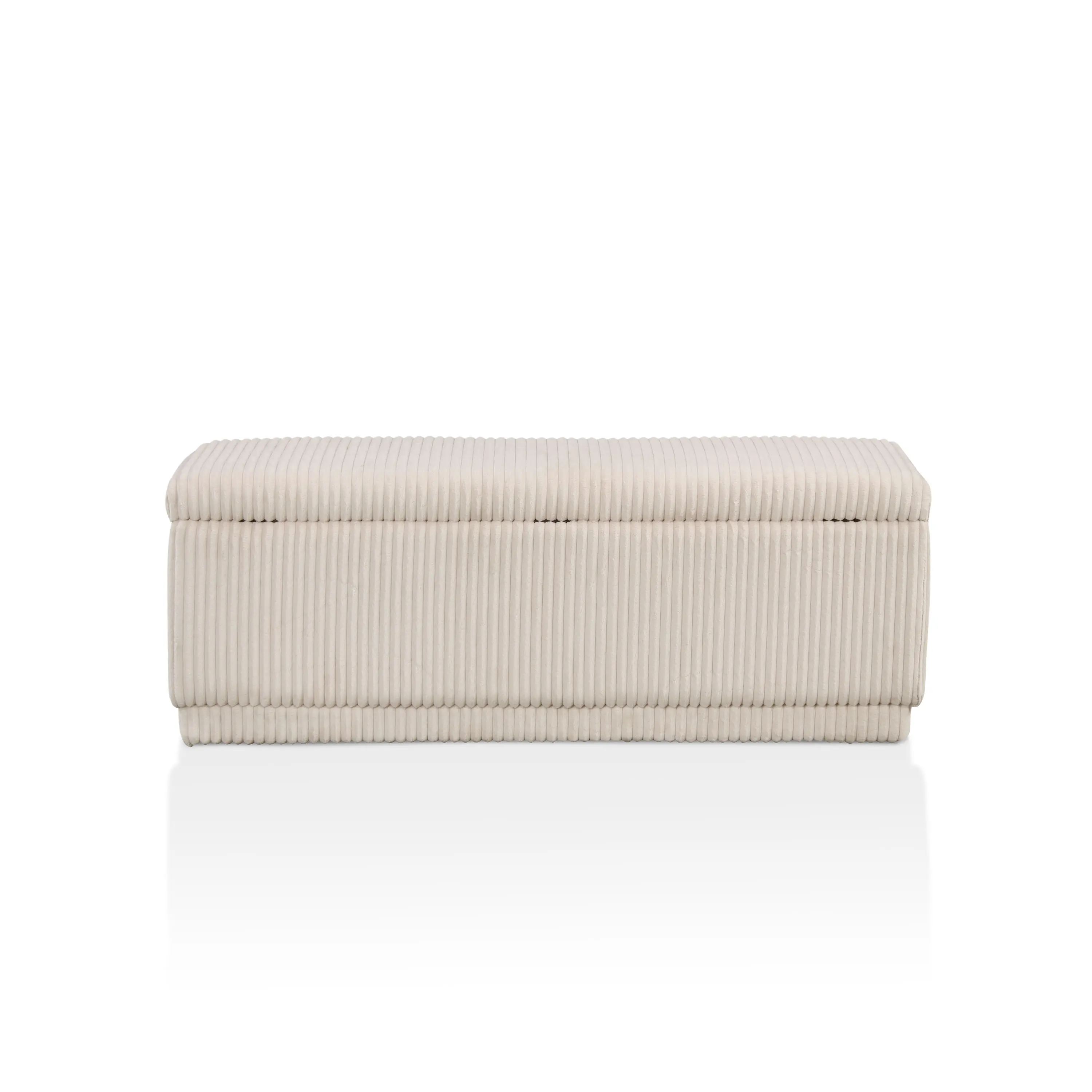 EC-BN2404PK Elyndra Beige Pink Chenille Rectangular Storage Bench-6