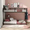 EC-BK701BK Jackson Black Metal Twin over Twin Low Profile Bunk Bed