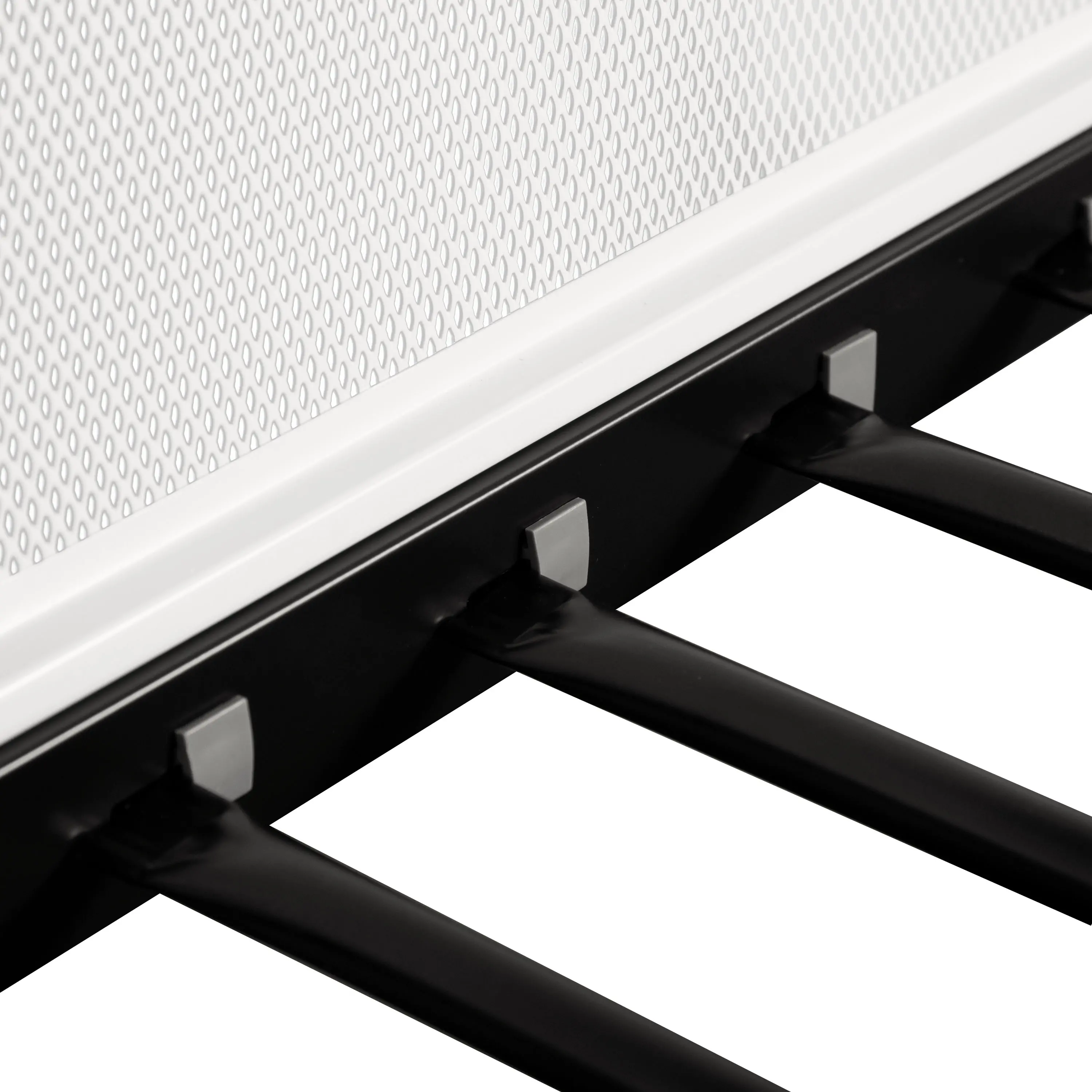 EC-BK702BK Jackson Black and White Metal Twin over Twin Low Profile Bunk Bed-8