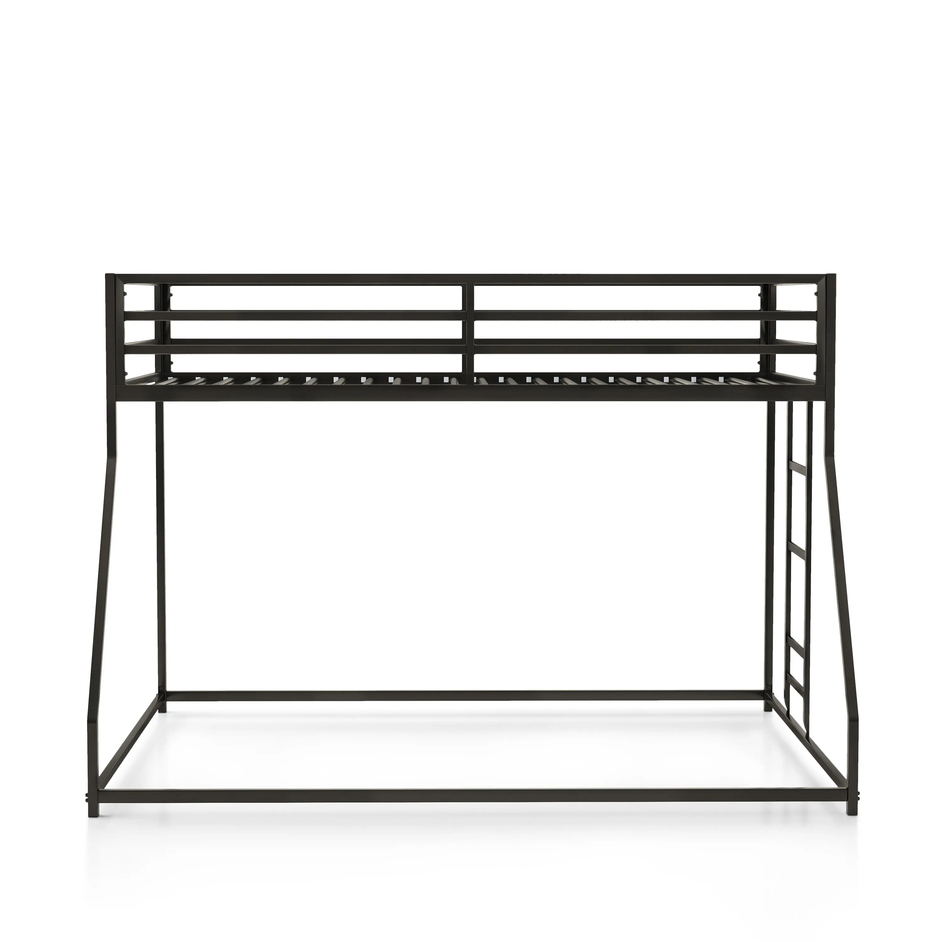 EC-BK703BK Jackson Black Metal Twin over Full Low Profile Bunk Bed-1