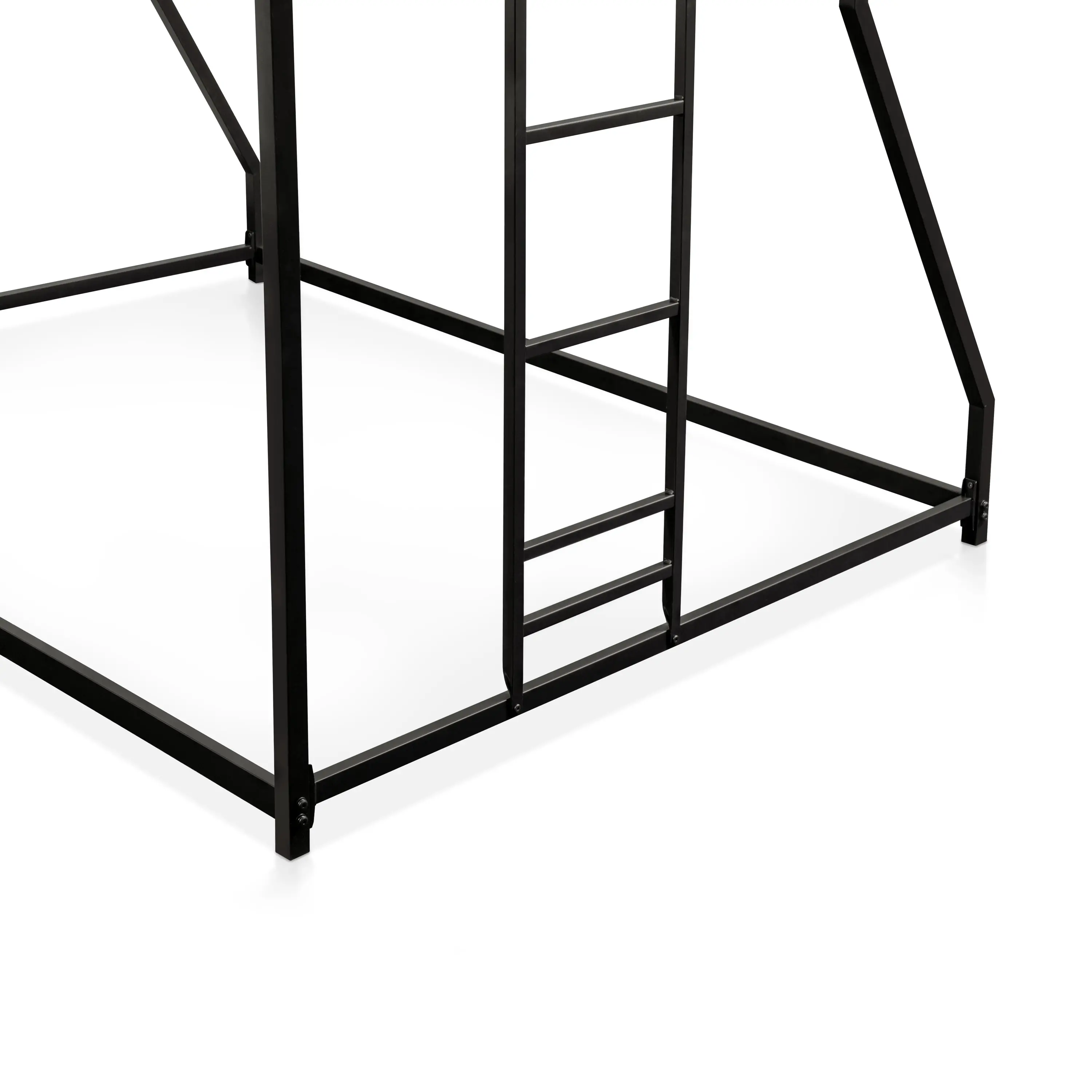 EC-BK703BK Jackson Black Metal Twin over Full Low Profile Bunk Bed-7
