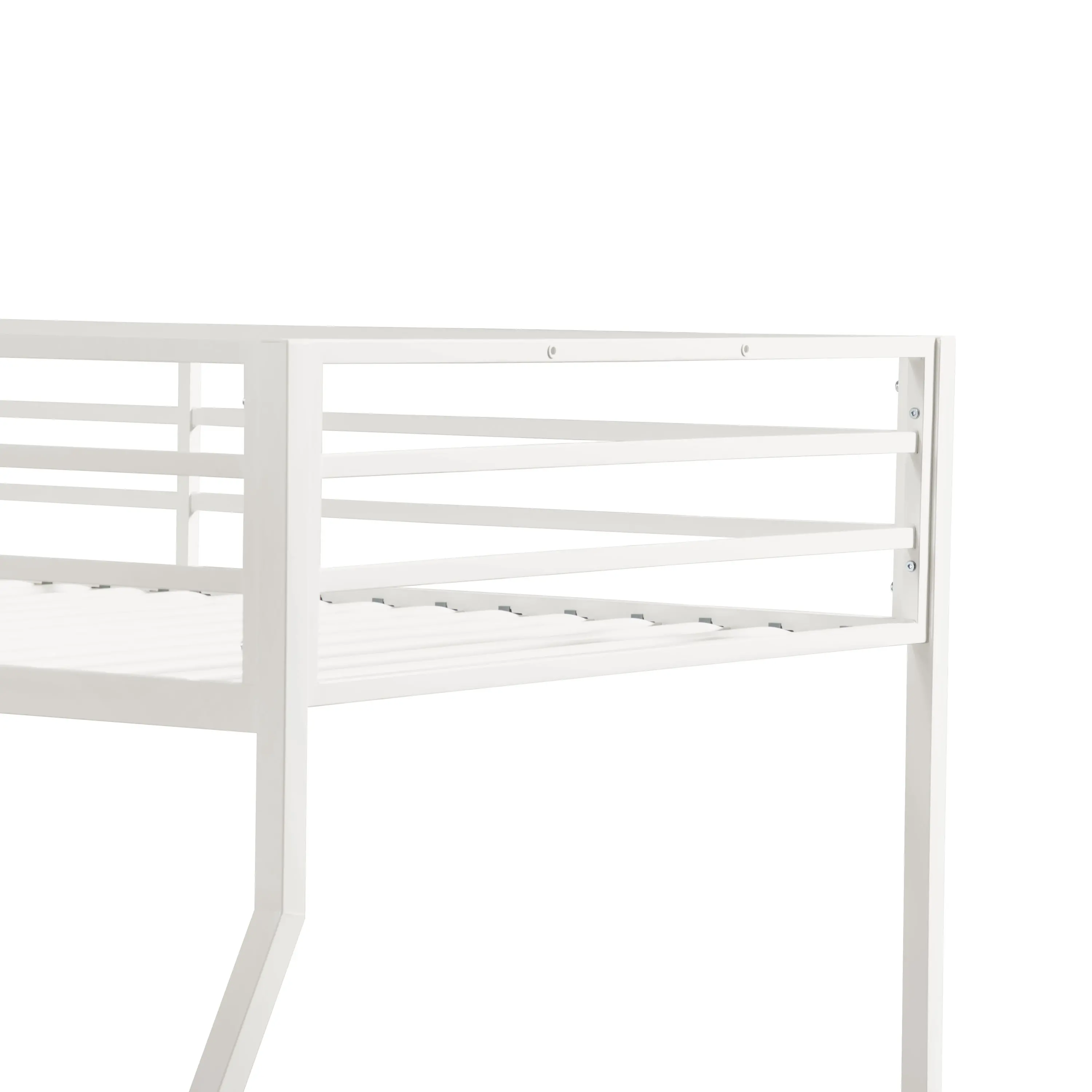 EC-BK703WH Jackson White Metal Twin over Full Low Profile Bunk Bed-6