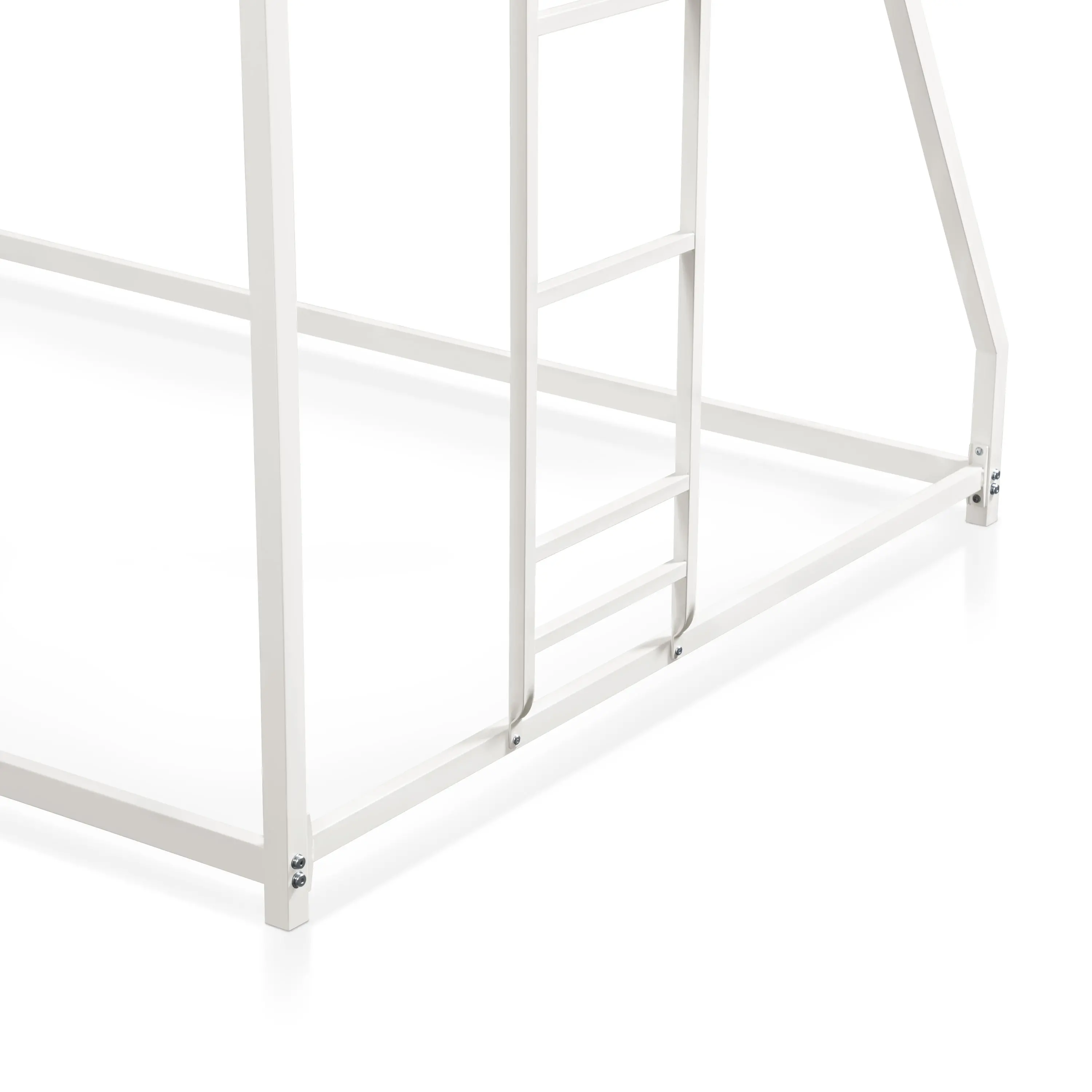 EC-BK703WH Jackson White Metal Twin over Full Low Profile Bunk Bed-7
