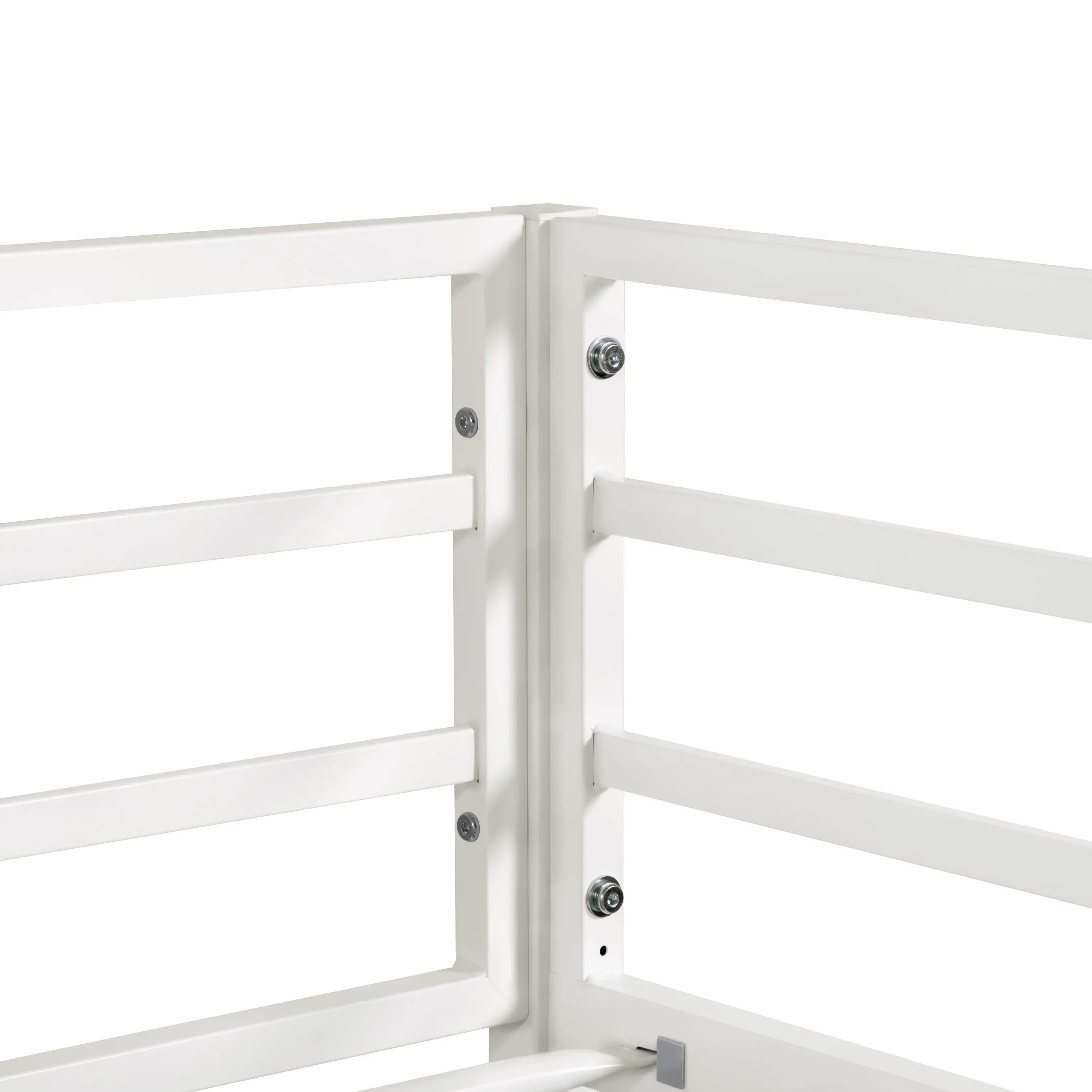 EC-BK703WH Jackson White Metal Twin over Full Low Profile Bunk Bed-8