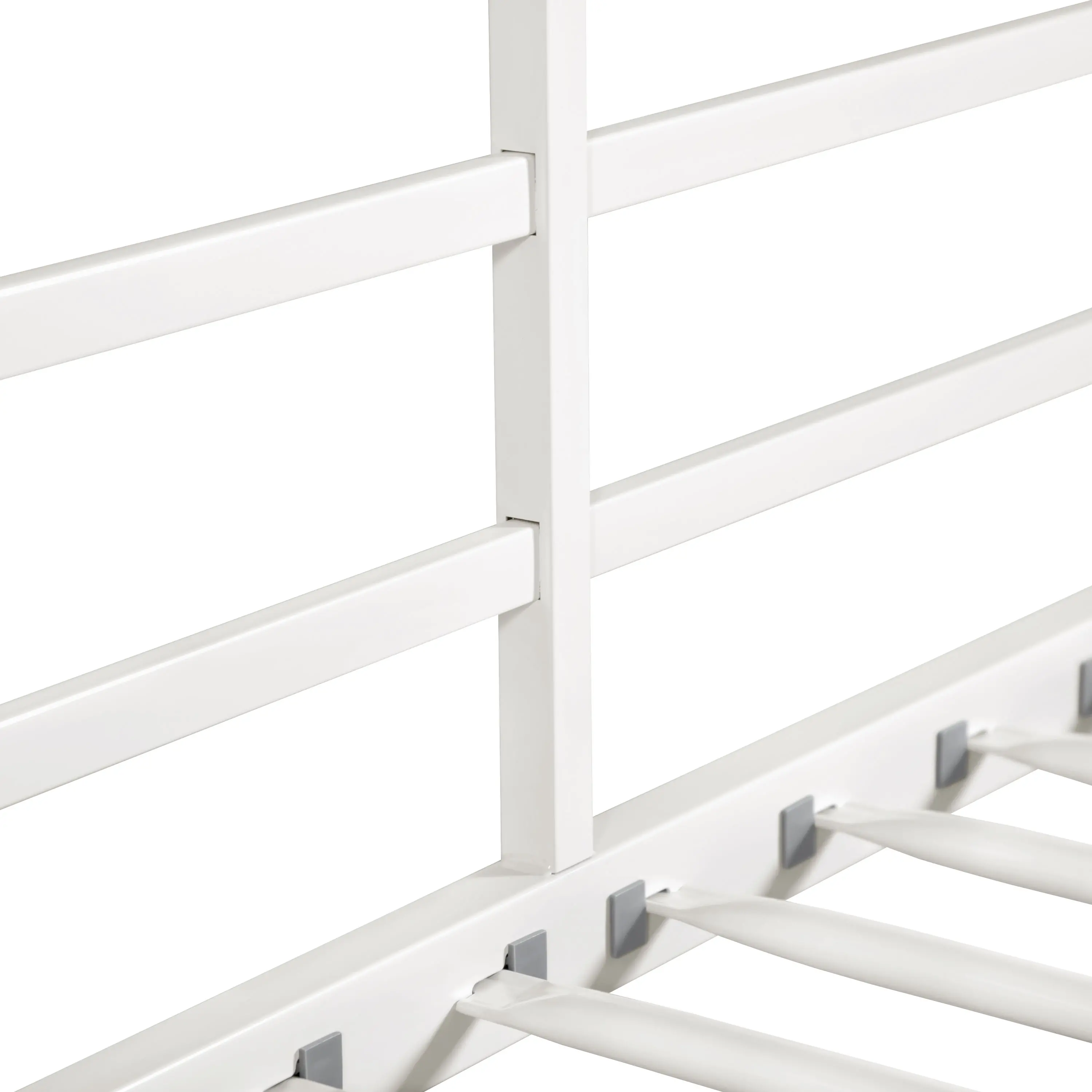 EC-BK703WH Jackson White Metal Twin over Full Low Profile Bunk Bed-9