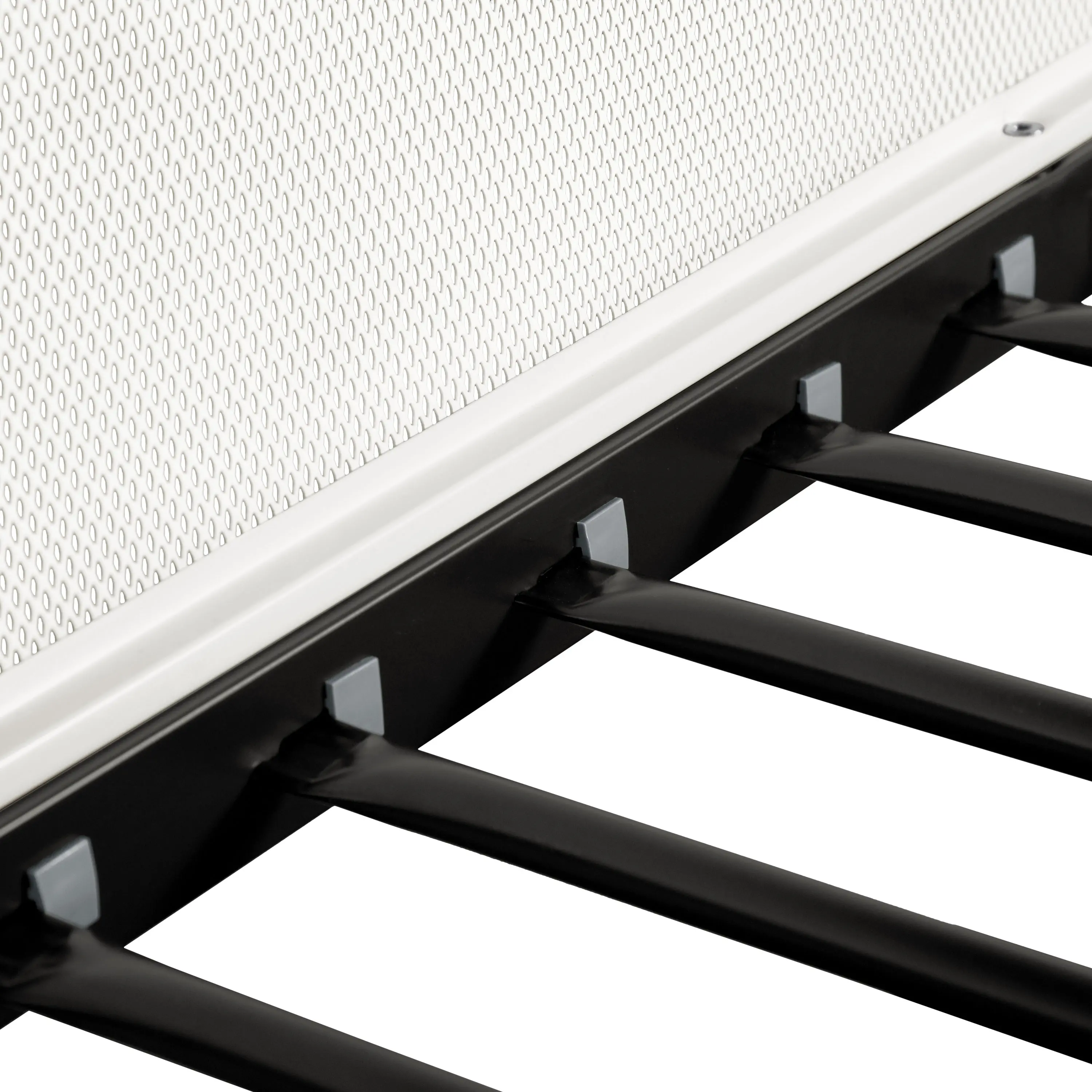 EC-BK704BK Jackson Black and White Metal Twin over Full Low Profile Bunk Bed-10