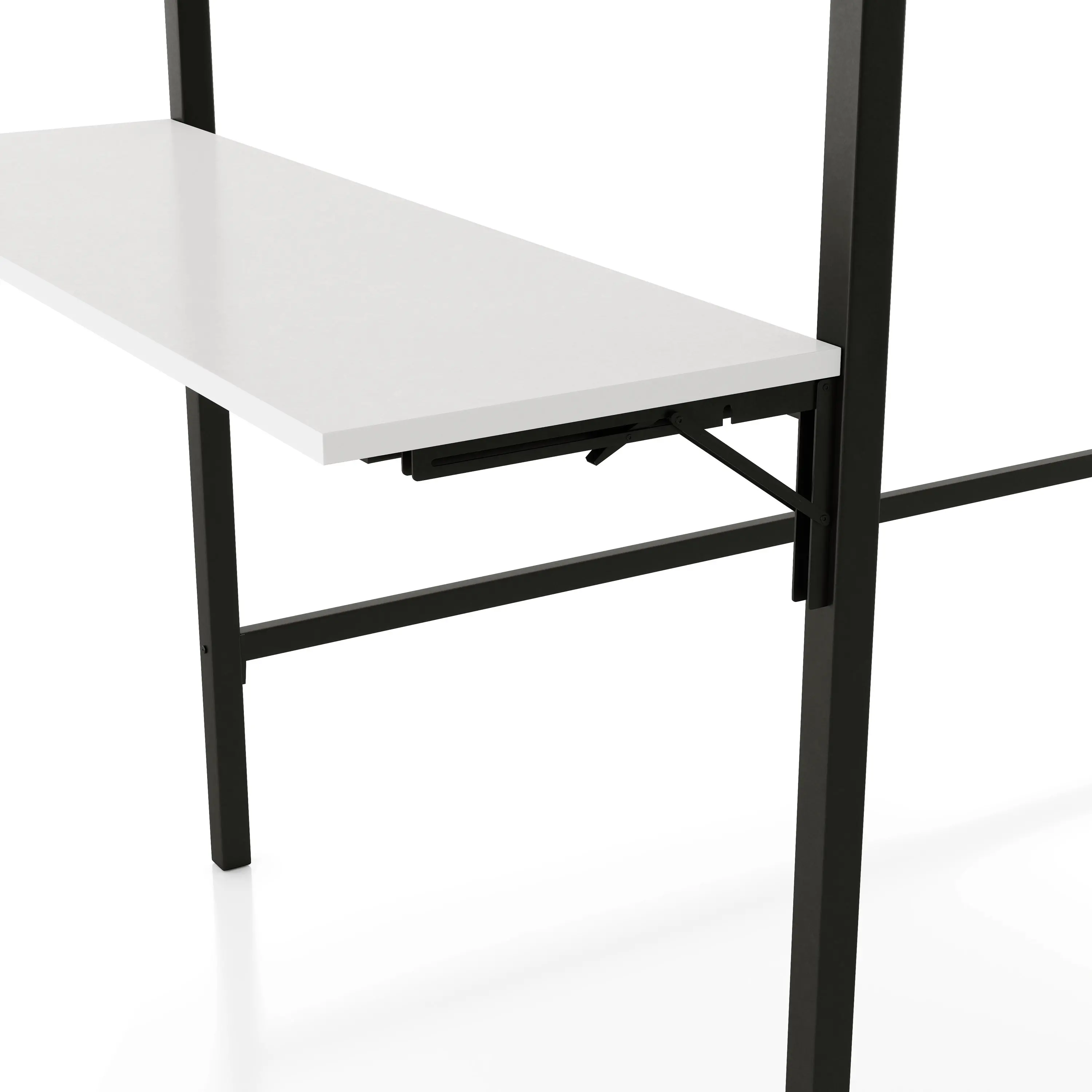 EC-BK705BK Jackson Black Metal Twin Loft Bed with Dual Desks-11