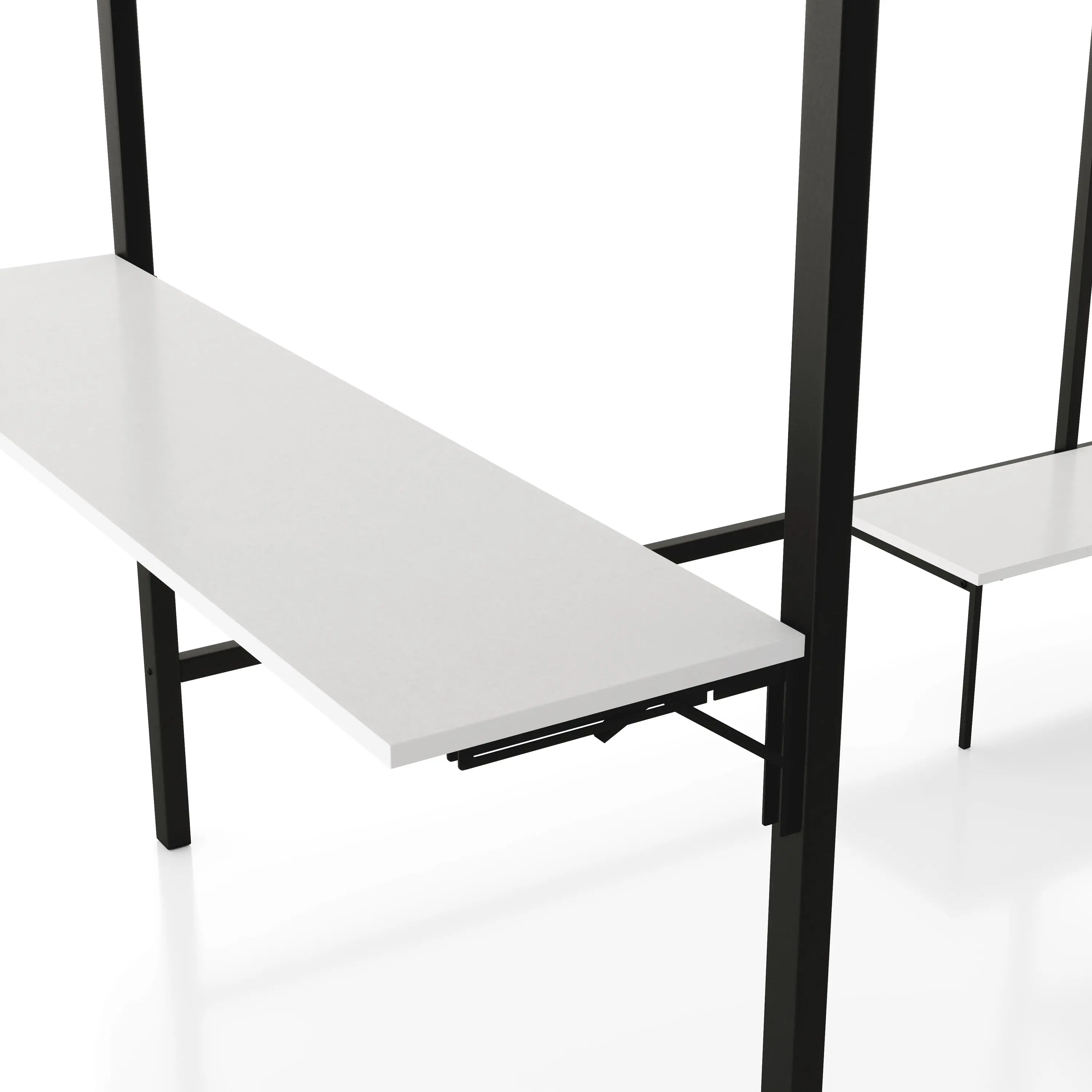 EC-BK706BK Jackson Black Metal Full Loft Bed with Dual Desks-13