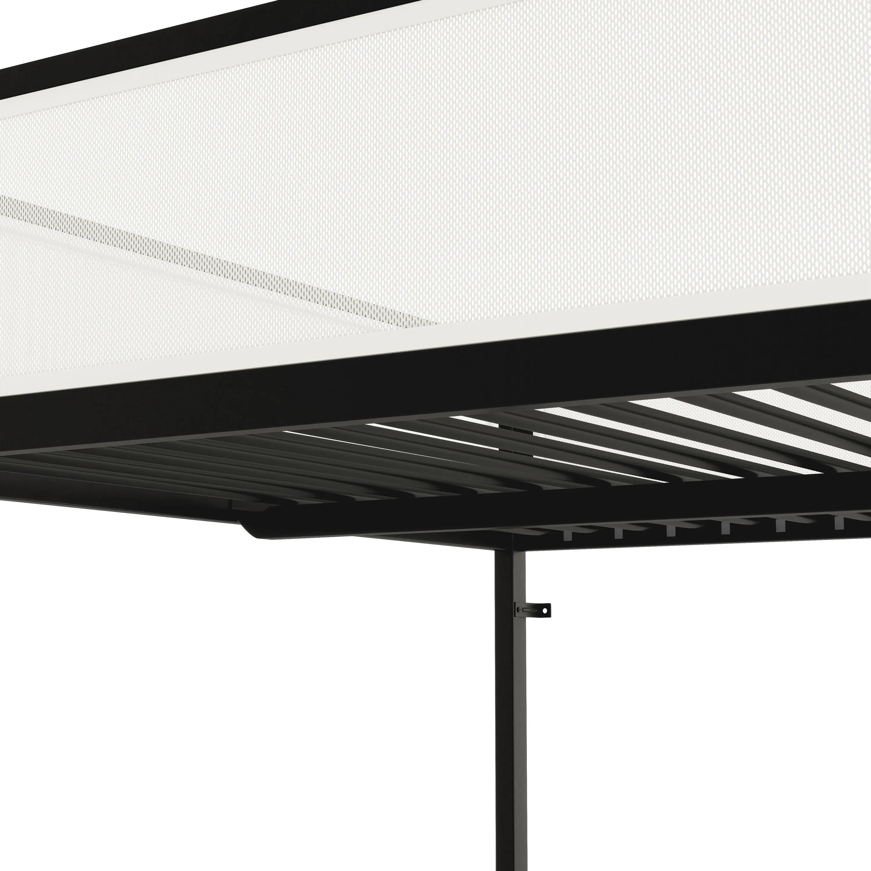 EC-BK706BK Jackson Black Metal Full Loft Bed with Dual Desks-8