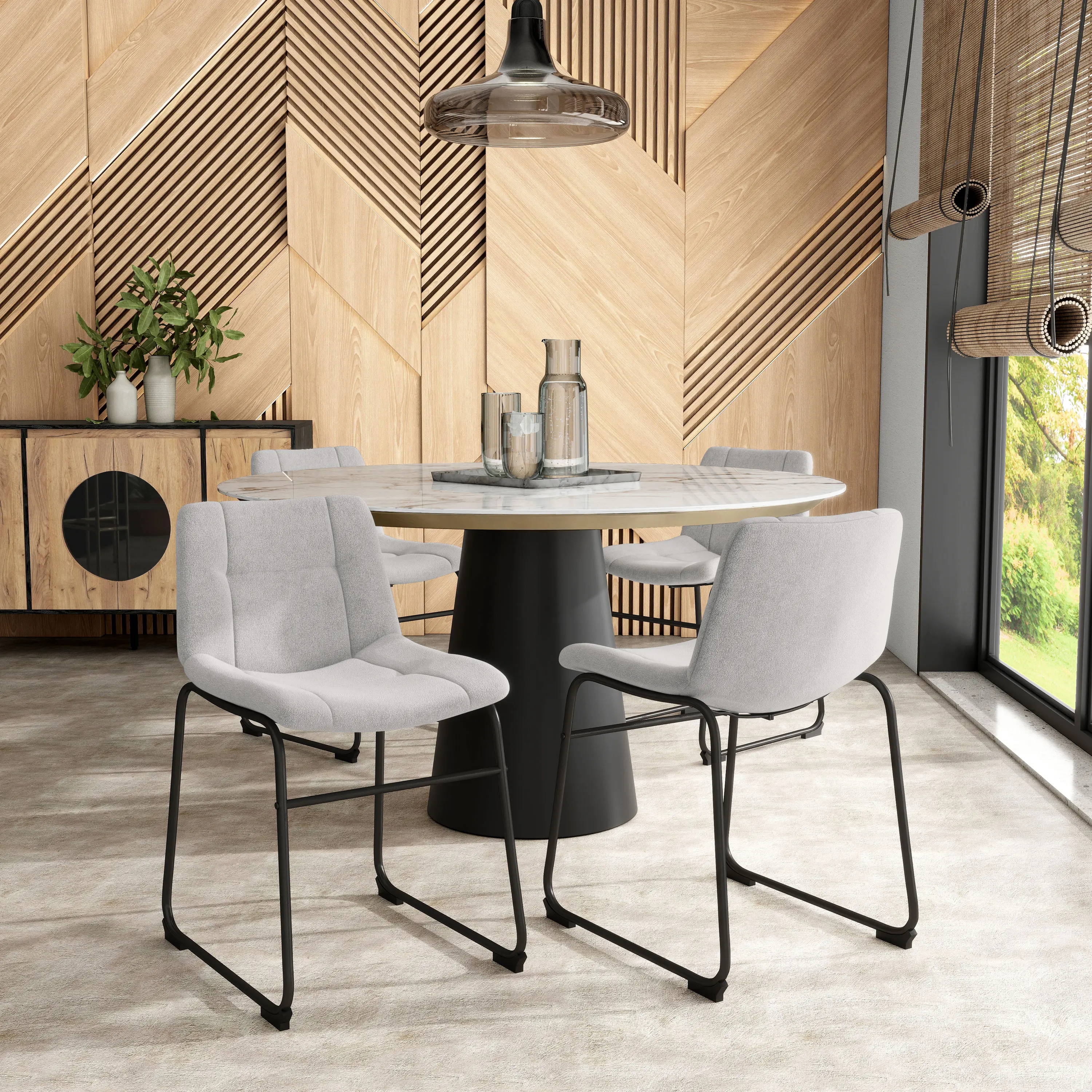 EC-3471LG-SC Eamon Gray Dining Chairs, Set of 2-1
