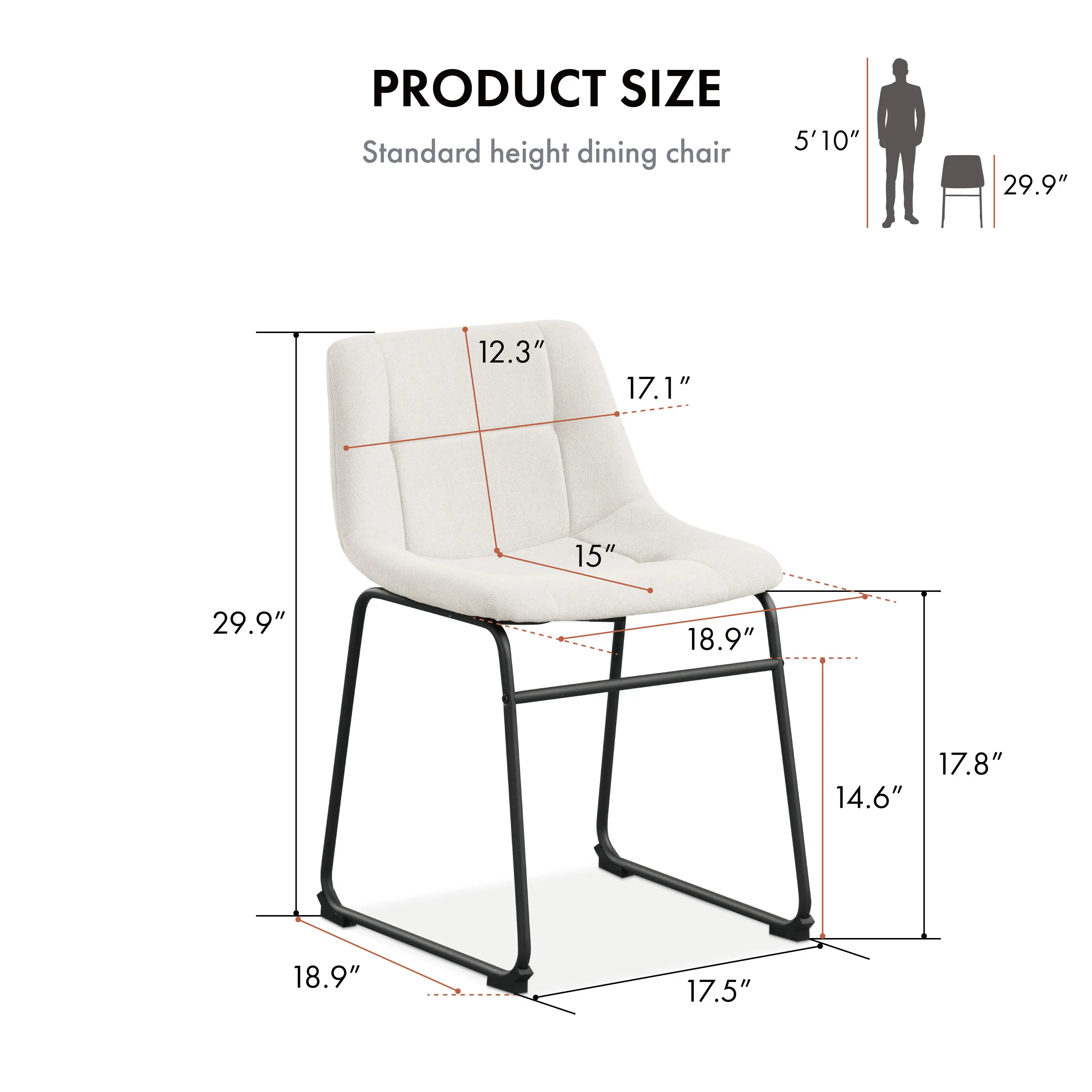 EC-3471WH-SC Eamon White Dining Chairs, Set of 2-8