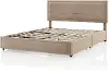 EC-N7247LB-Q Jacinth Light Brown Velvet 4-Drawer Queen Storage Platform Bed