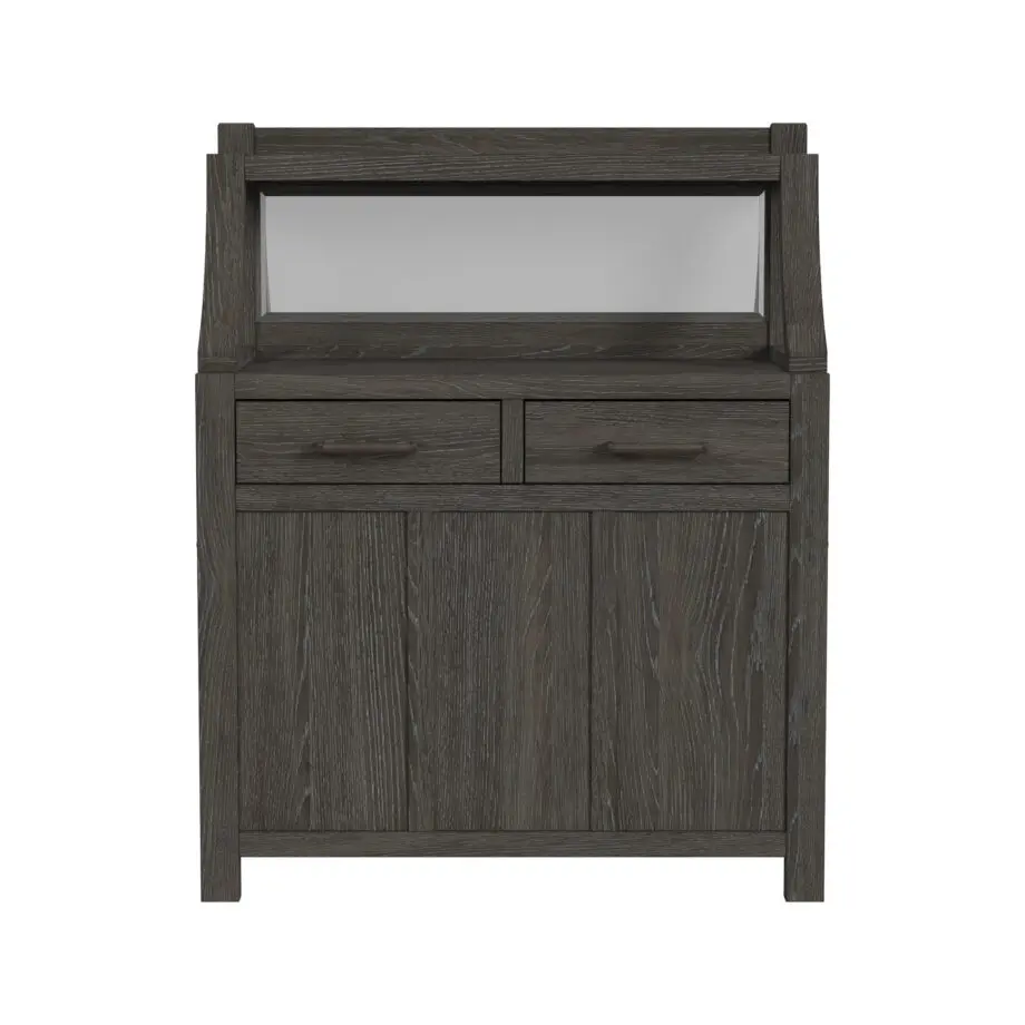 Flex Ebony Oak Storage Server with Hutch-3