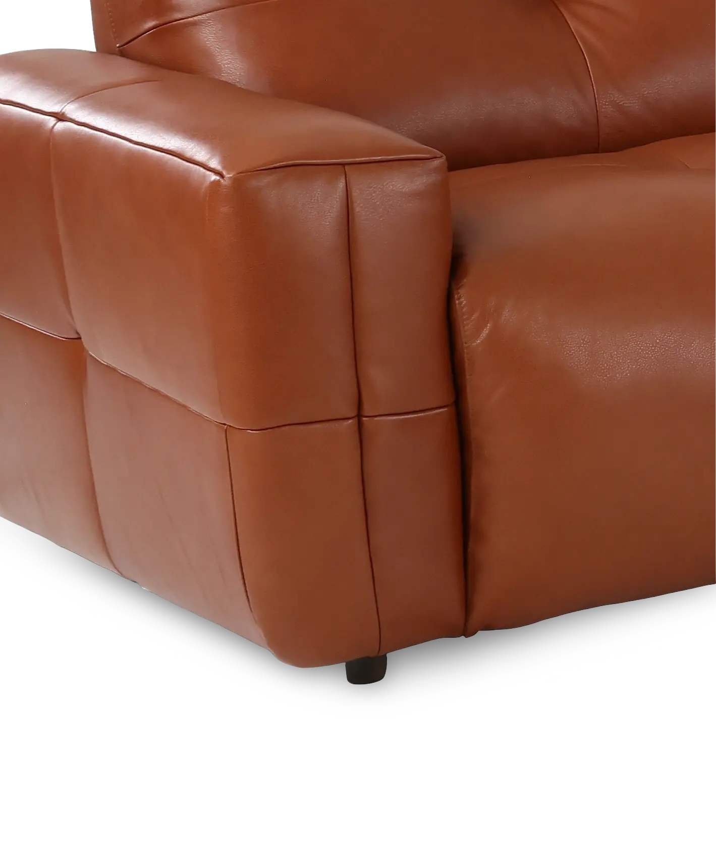 Soho Warm Brown 3‑Piece Leather Sectional-4