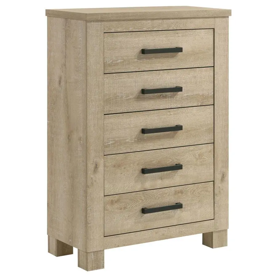 Glen Washed Oak Chest of Drawers-1