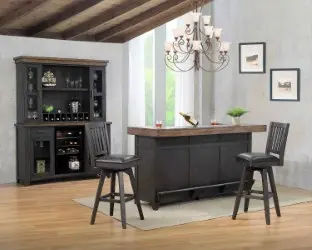 1859-23-BAR Ashford Black and Dark Brown Home Bar-1