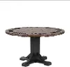 1859-23-GAME-TABLE Ashford Dark Brown and Black Adjustable-Height Game Table