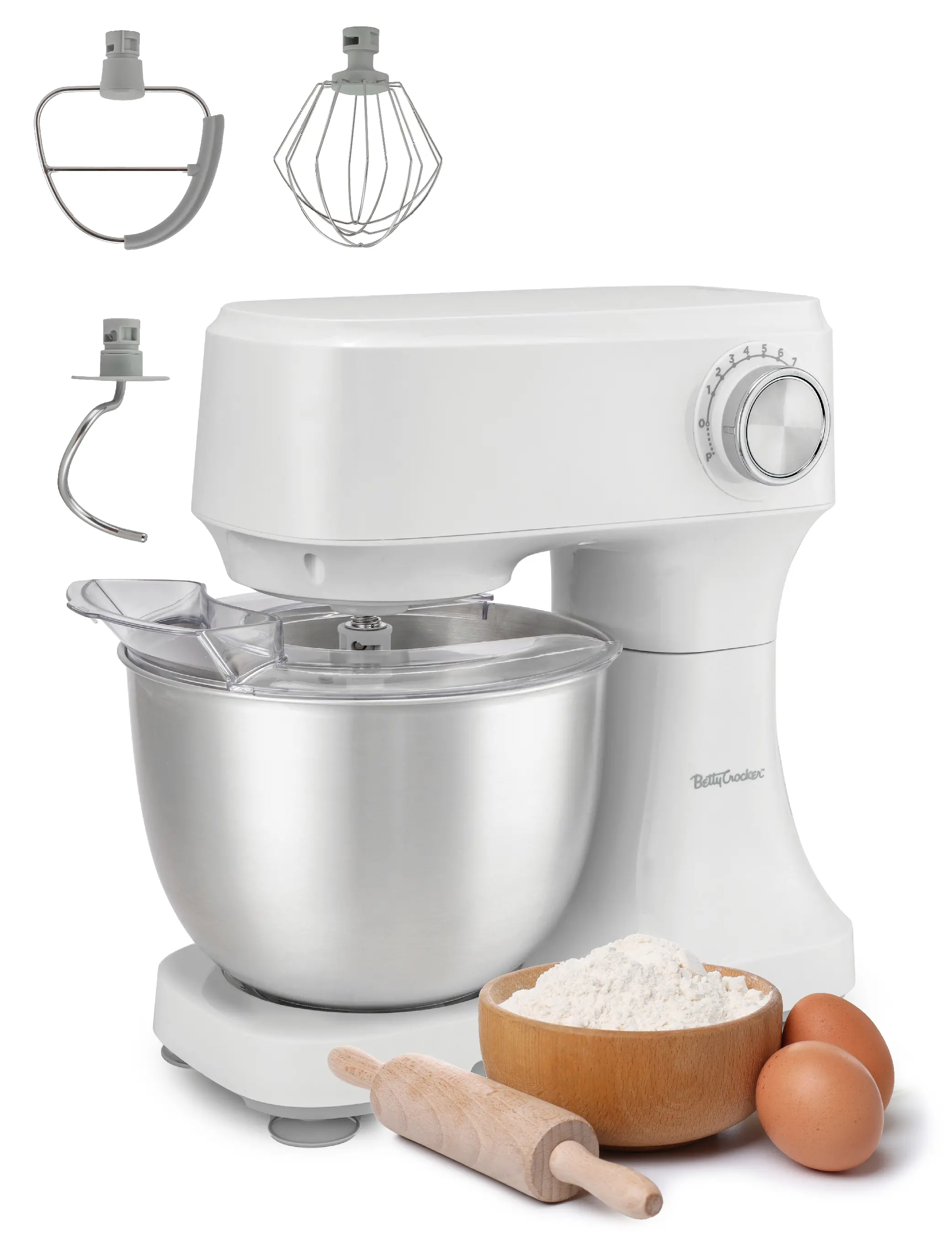 BC-4325W Betty Crocker 3.7 Qt Stand Mixer - White-1