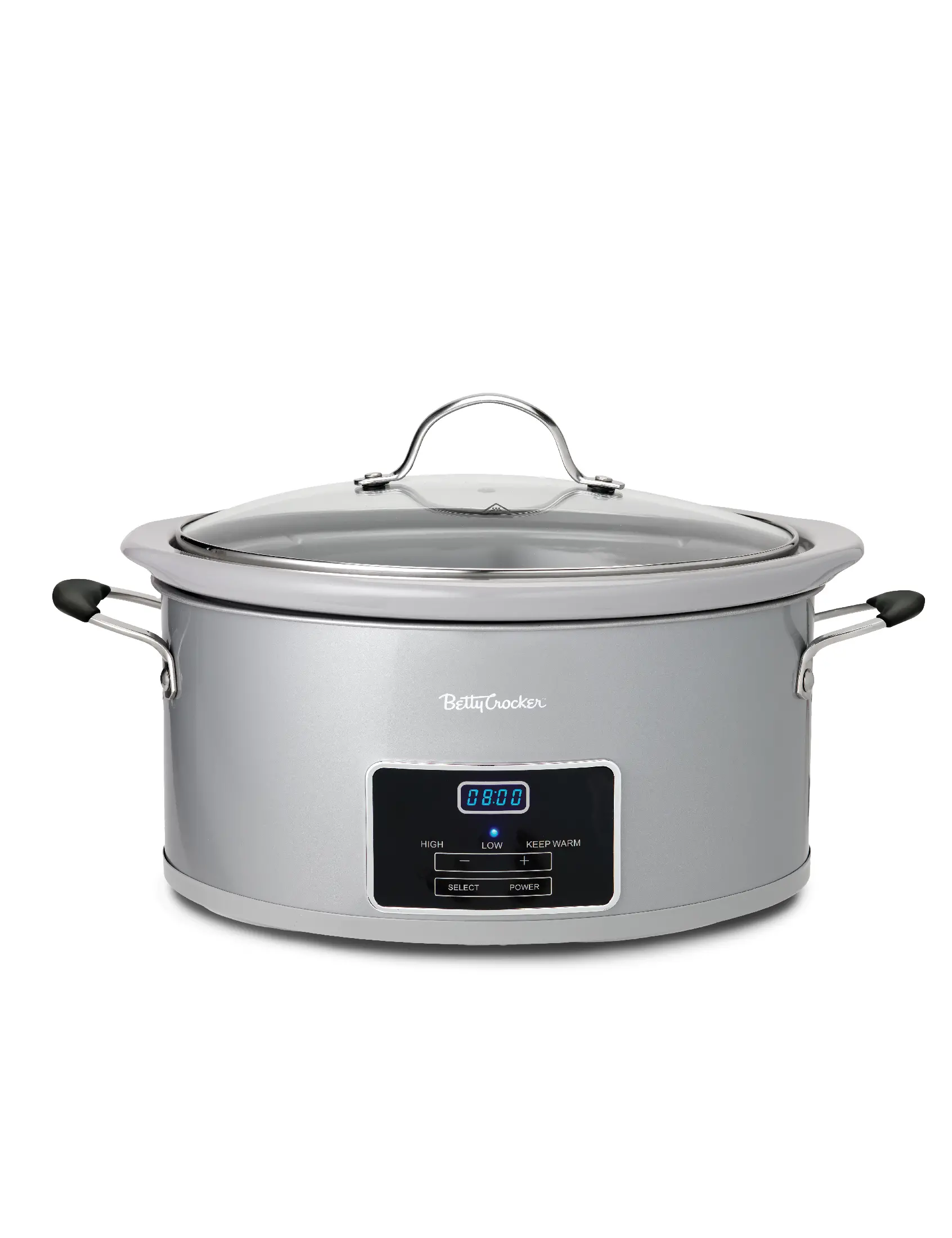 BC-4587S Betty Crocker 6 Qt Oval Digital Slow Cooker - Silver-1