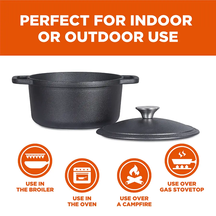 CHCI340 Commercial Chef 3.4 Quart Dutch Oven-5