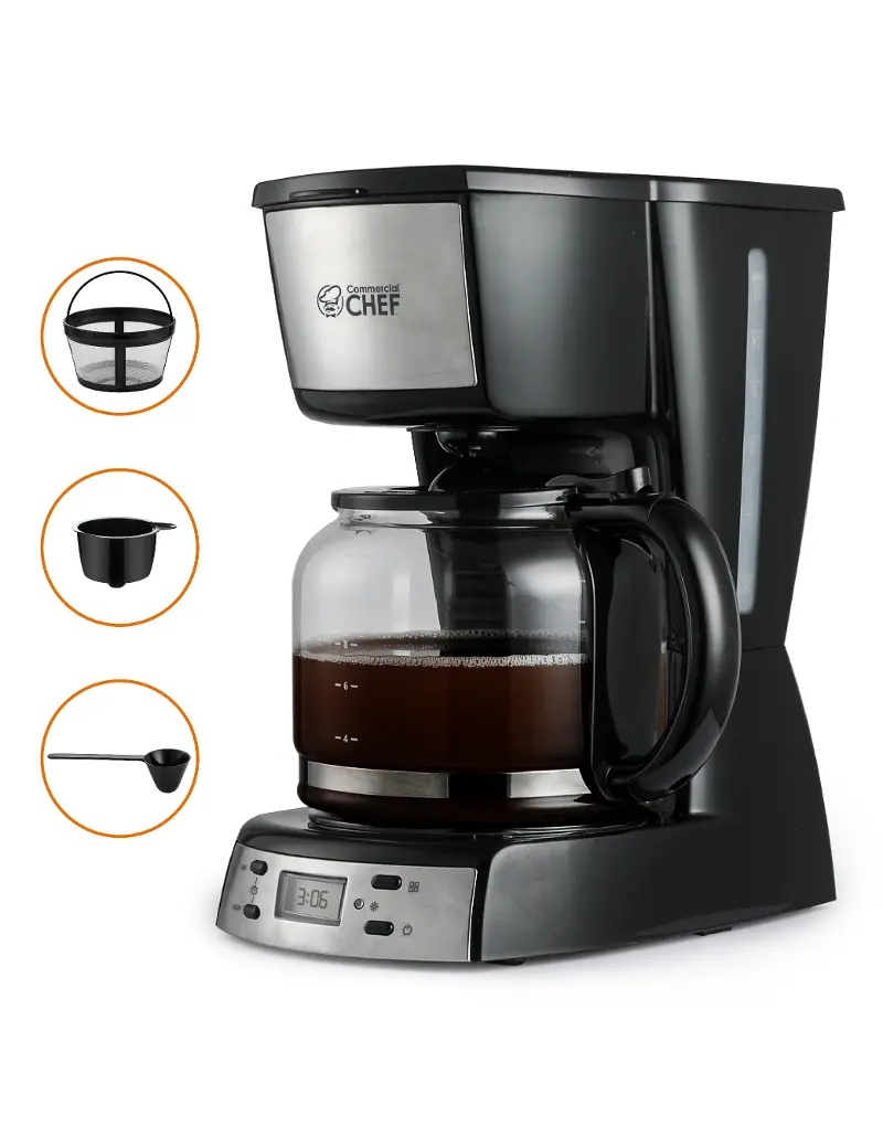Commercial Chef 12 Cup Digital Programmable Coffee Maker