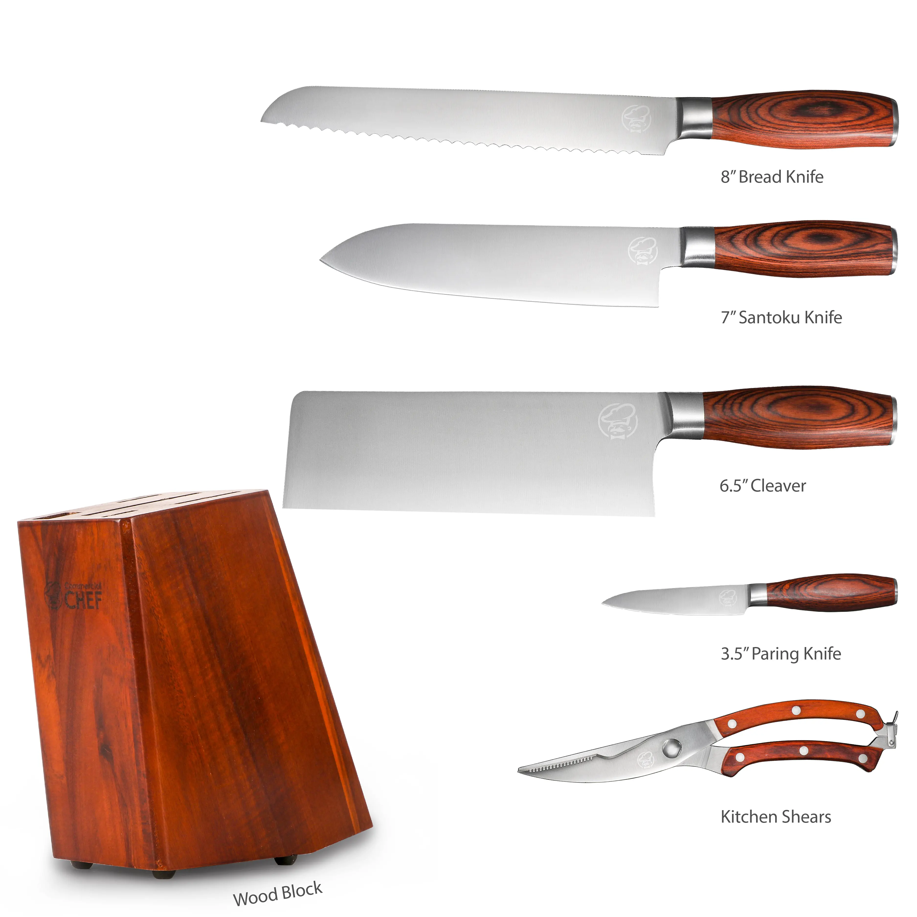 CHFC6L Commercial Chef 6 Piece Kitchen Knife Set-2
