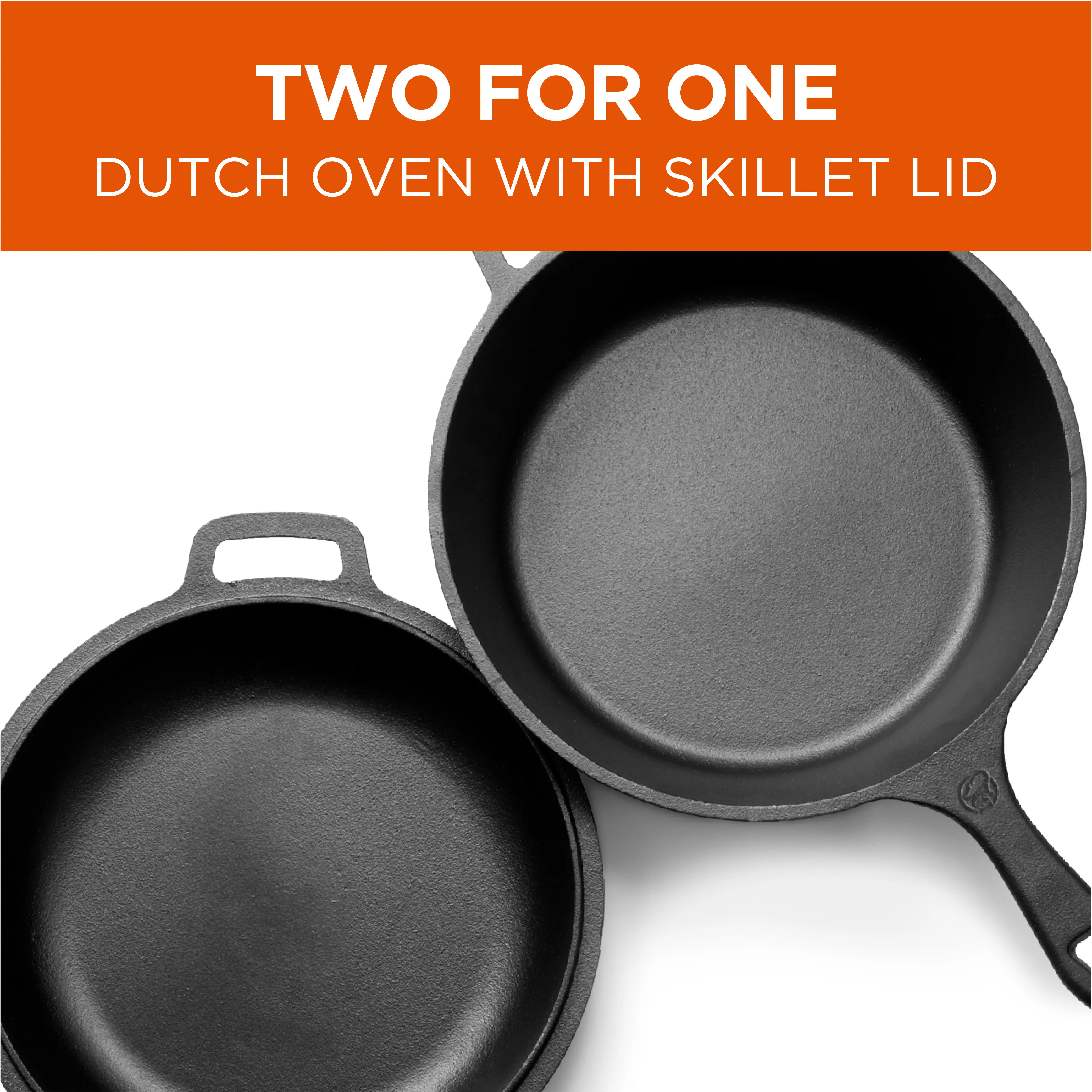 CHFL3CC Commercial Chef 3 Quart Dutch Oven with Skillet Lid-2