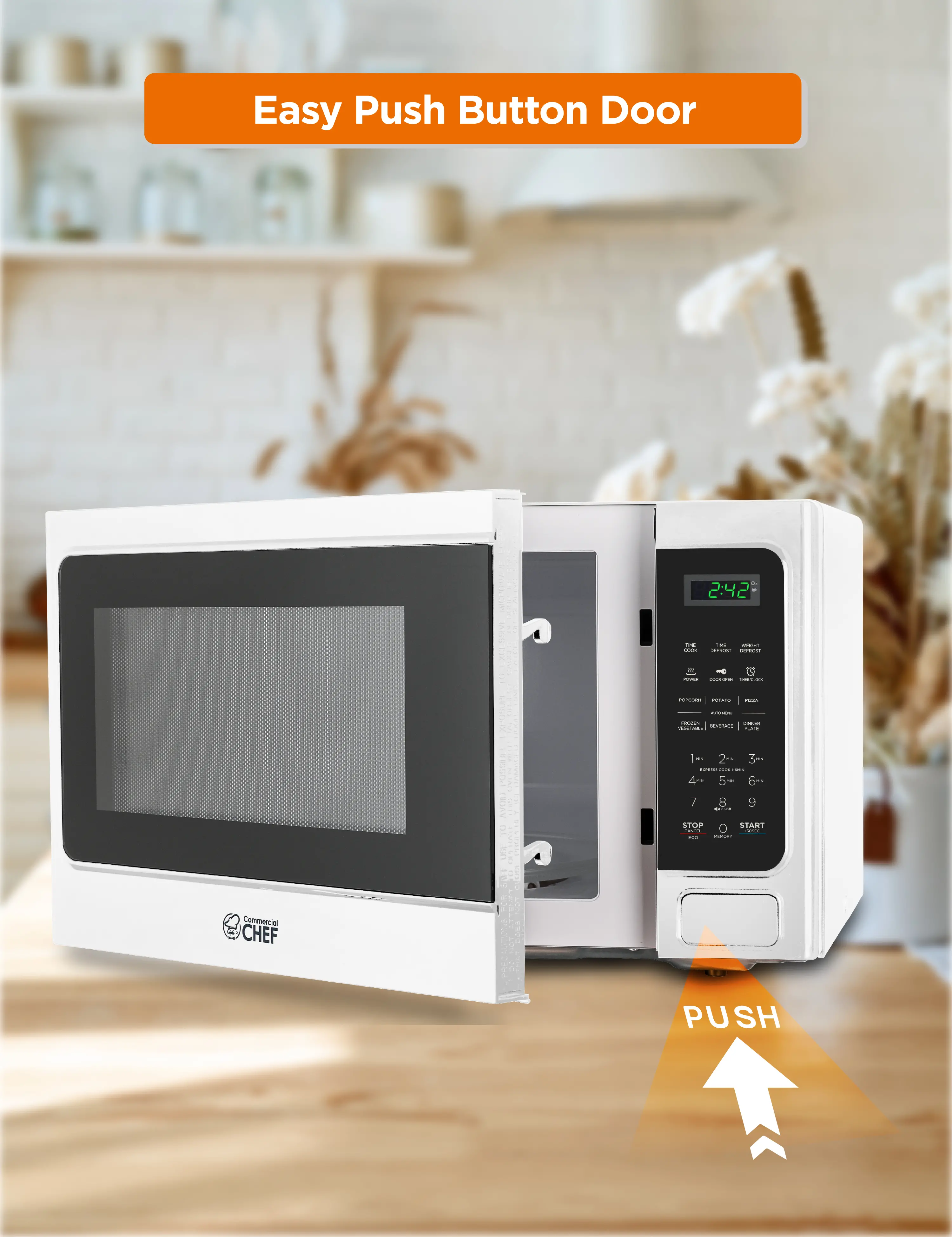 CHM13MW6 Commercial Chef 1.3 Cu Ft Countertop Microwave - White-5
