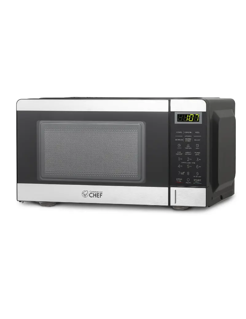 Commercial Chef 0.7 Cu Ft Countertop Microwave - Stainless Steel