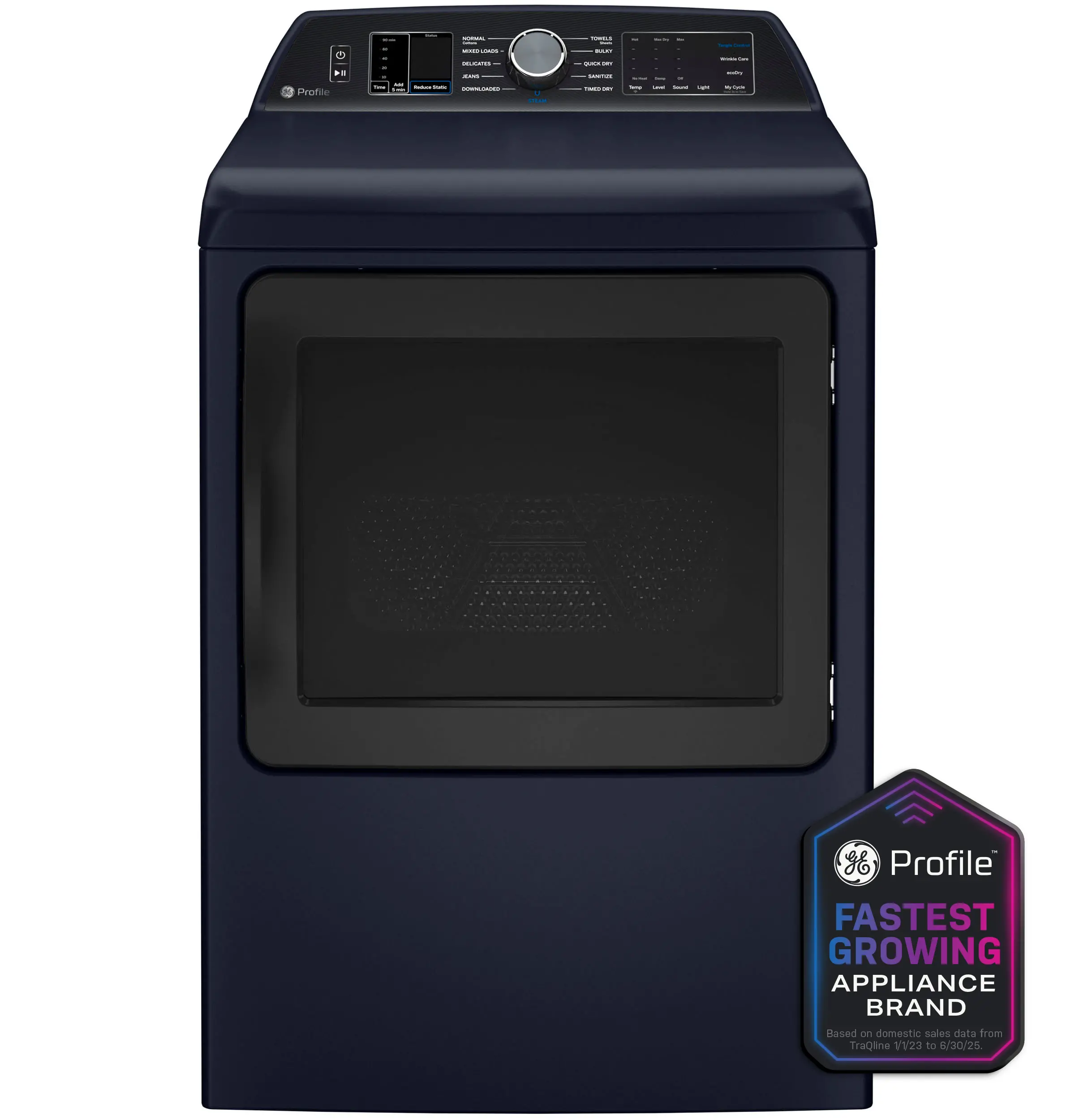 PTD80GBPTRS GE Profile 7.3 Cu Ft Smart Gas Dryer - Blue-2