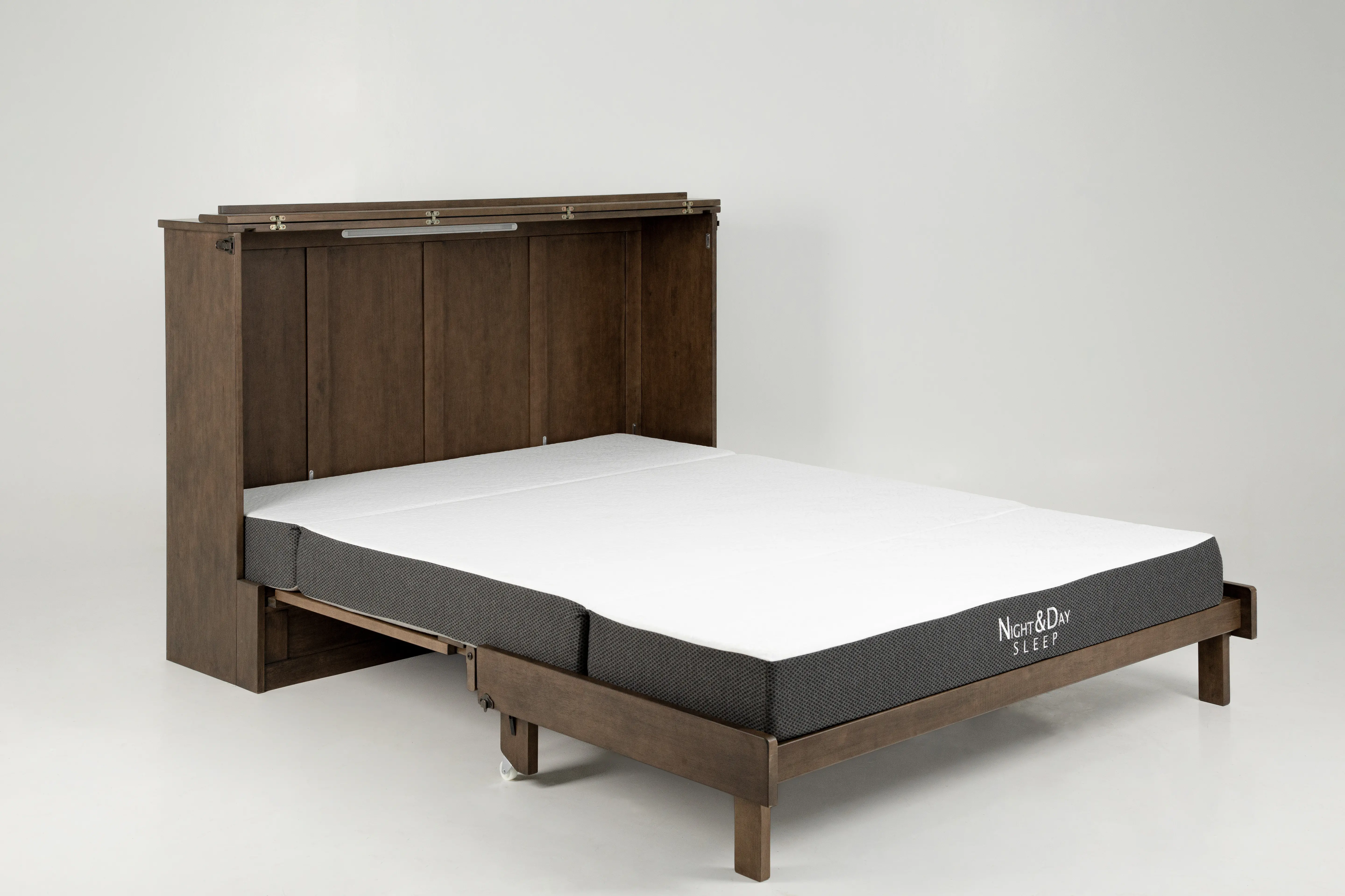Murphy Express Brown Queen Cabinet Bed-1