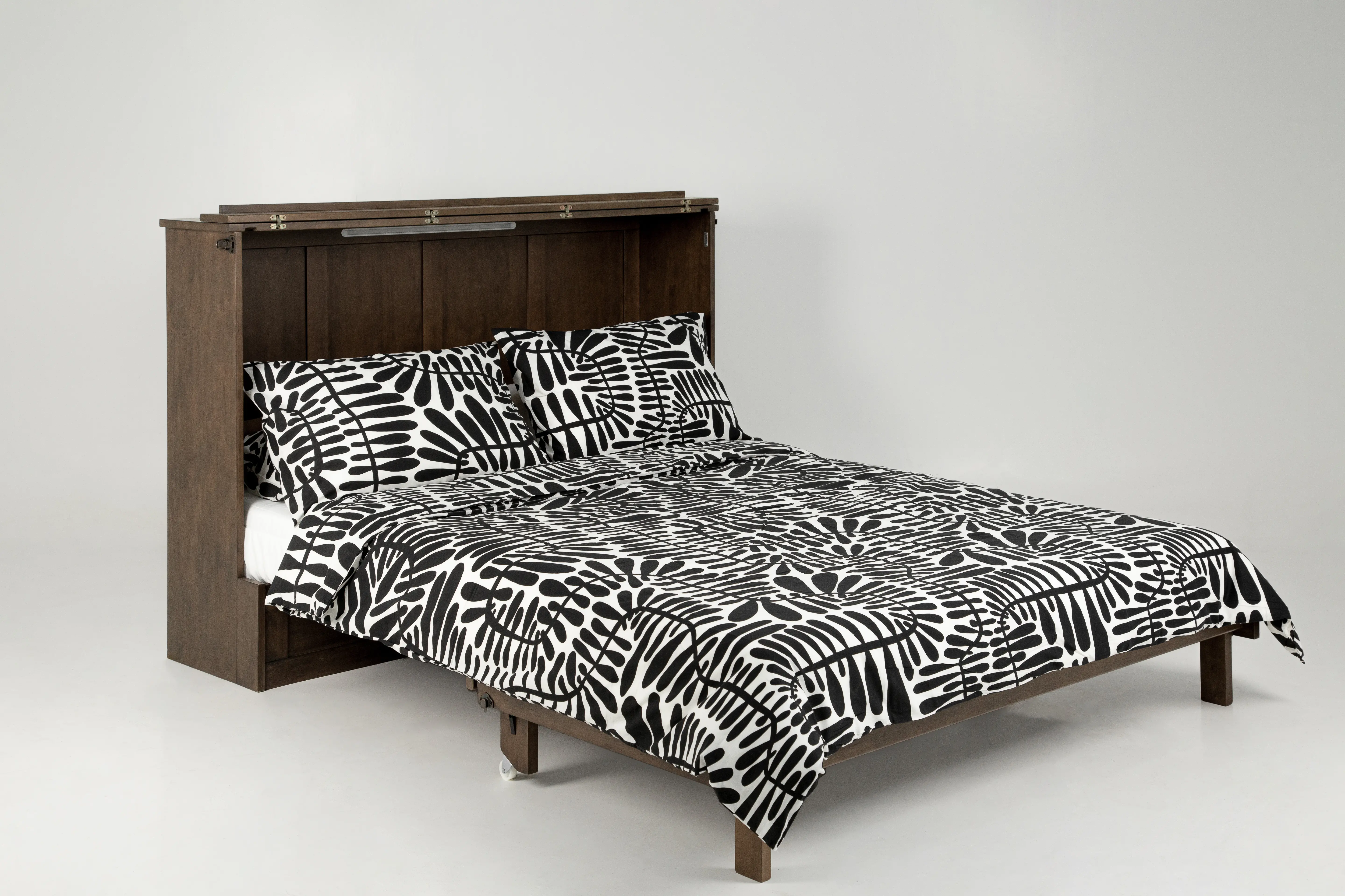 Murphy Express Brown Queen Cabinet Bed-2