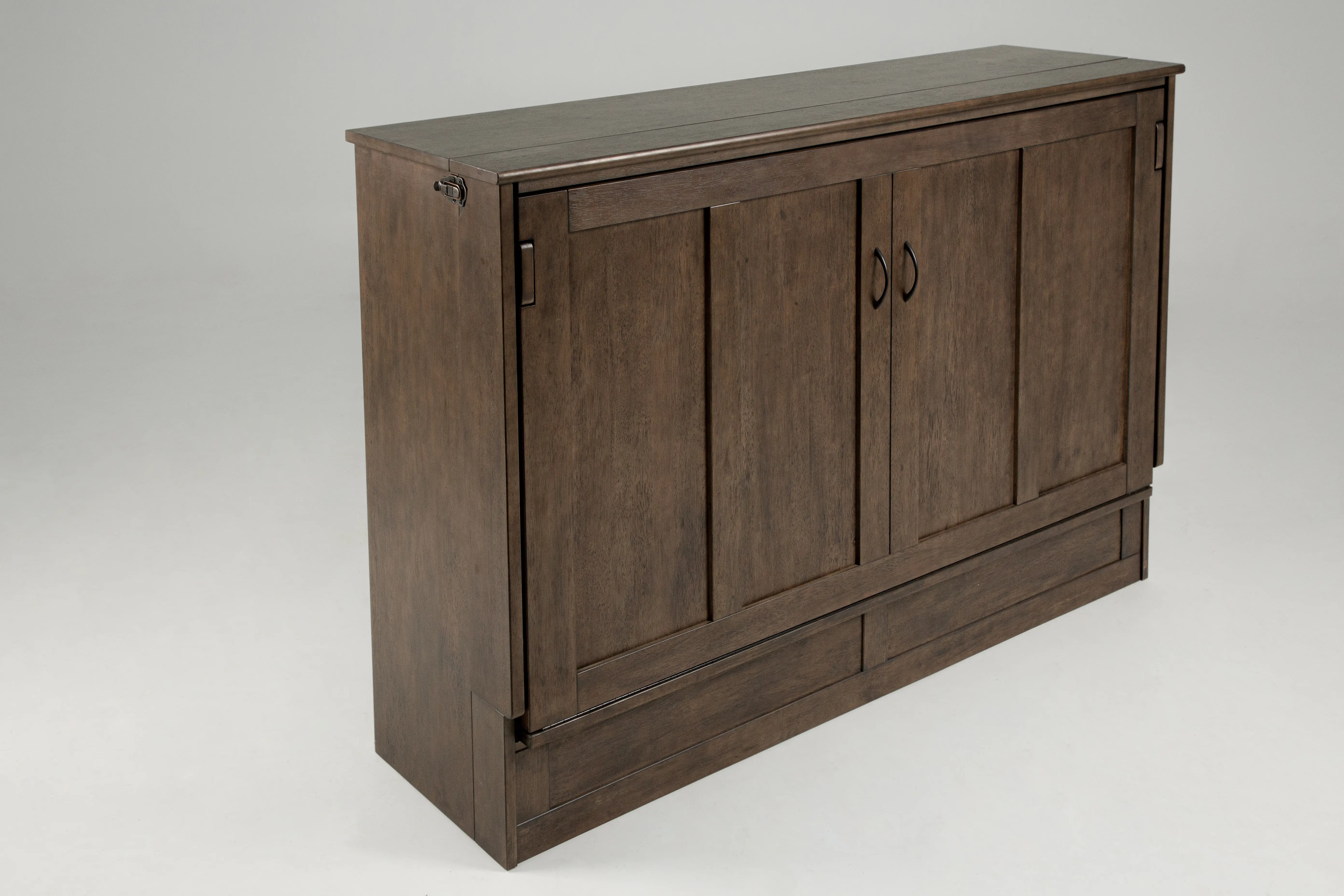 Murphy Express Brown Queen Cabinet Bed-4
