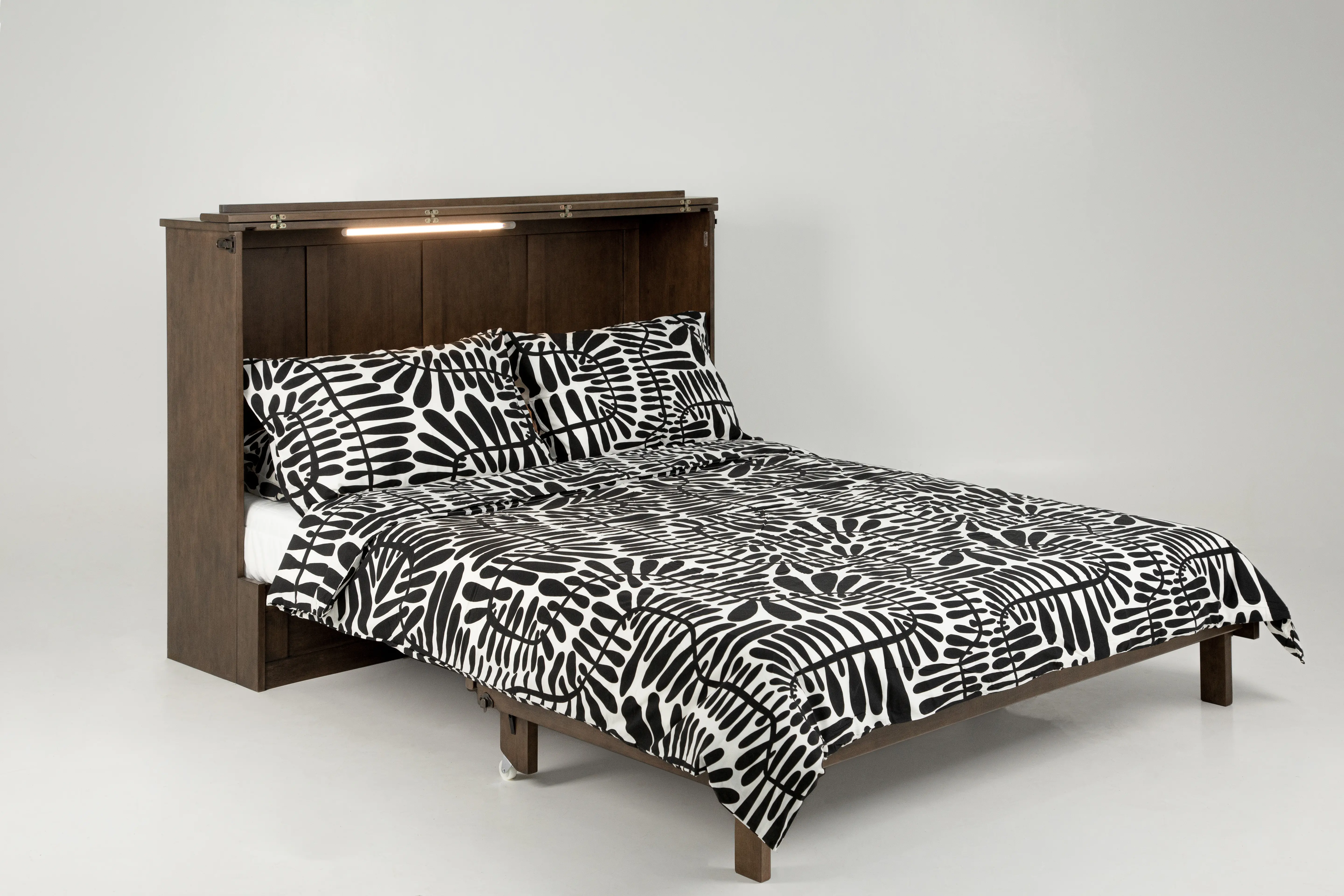 Murphy Express Brown Queen Cabinet Bed-5